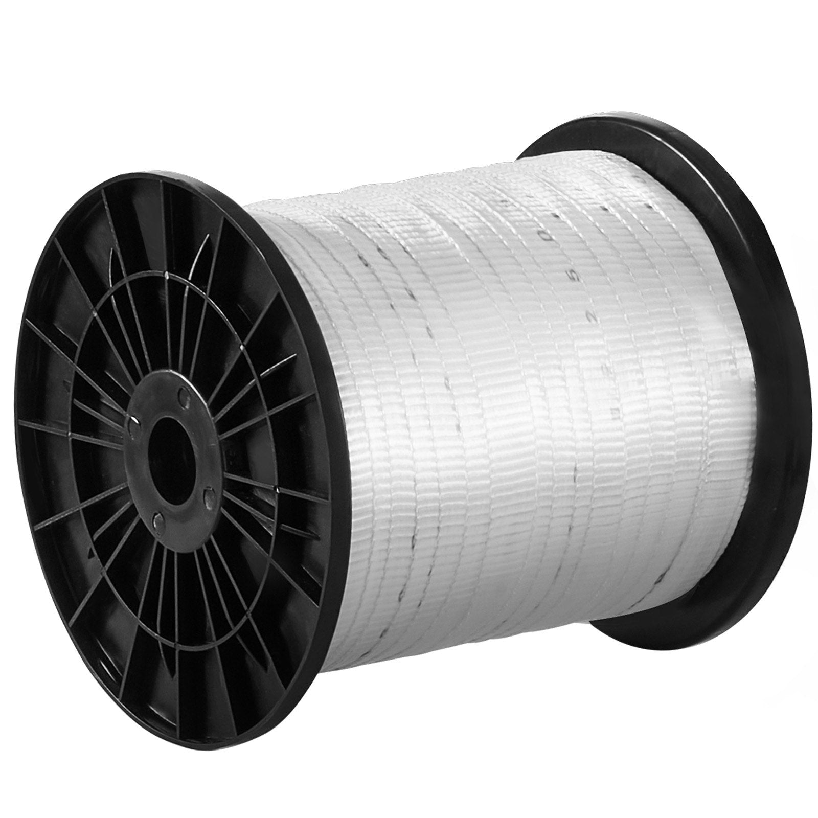 VEVOR Polyester Pull Tape, 3/4" x 2103' Mule Tape Flat Rope, 2500 lbf Tensile Capacity, Printed Webbing Cable Pulling Tape for Packaging, Gardening, Commercial Electrical, Conduit Work, White