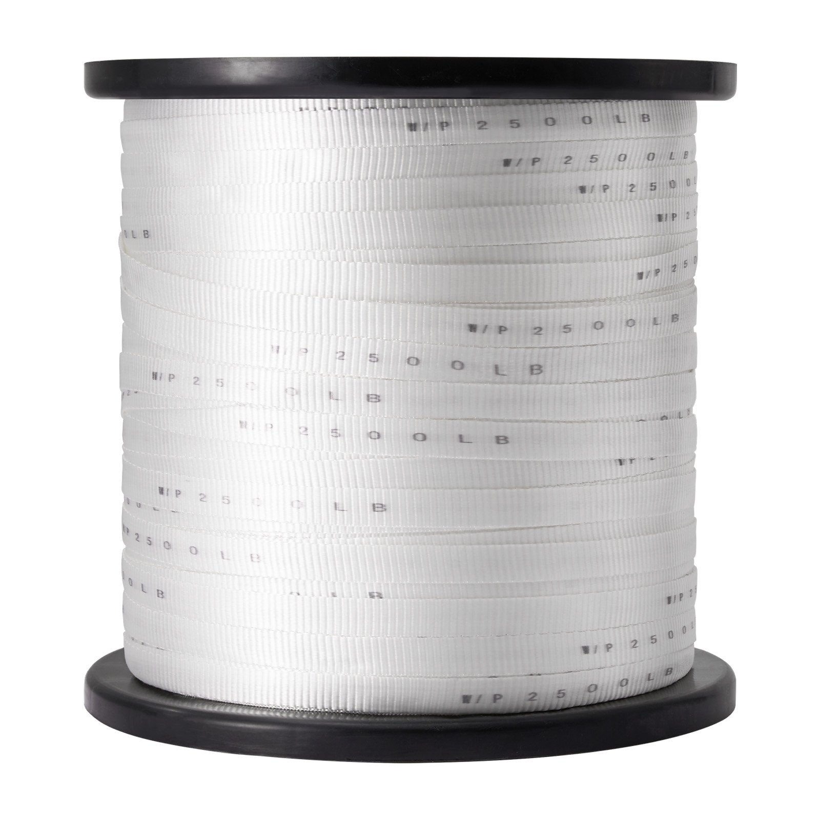 VEVOR Polyester Pull Tape, 3/4" x 2103' Mule Tape Flat Rope, 2500 lbf Tensile Capacity, Printed Webbing Cable Pulling Tape for Packaging, Gardening, Commercial Electrical, Conduit Work, White