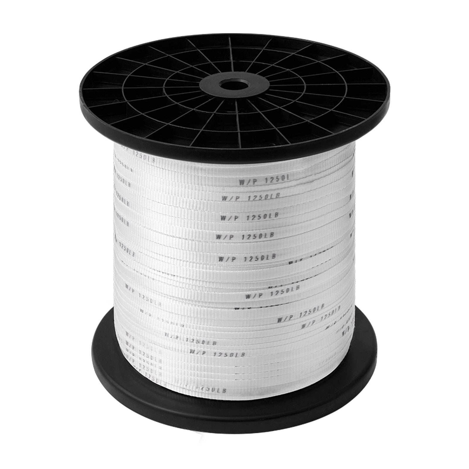 VEVOR Polyester Pull Tape, 1/2" x 3153' Mule Tape Flat Rope, 1250 lbf Tensile Capacity, Printed Webbing Cable Pulling Tape for Packaging, Gardening, Commercial Electrical, Conduit Work, White