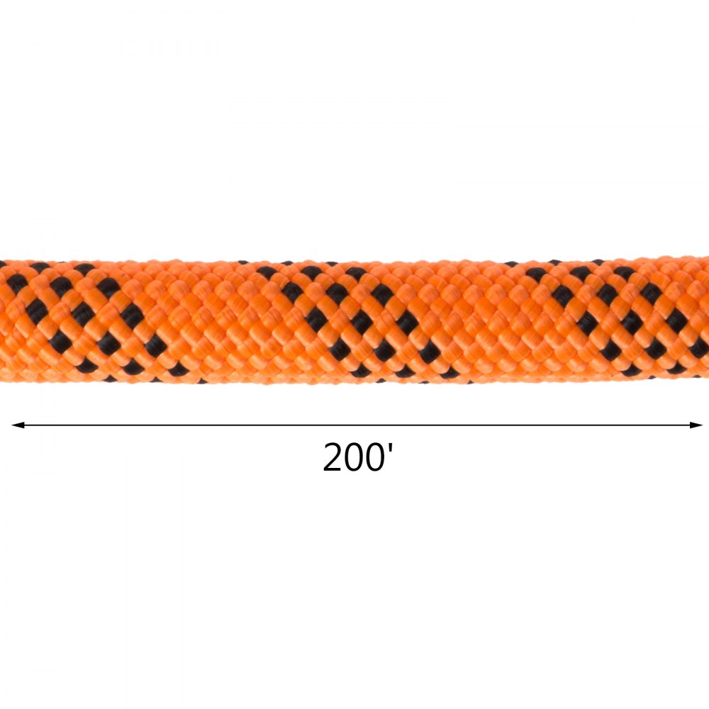 VEVOR 7/16 Inch Double Braid Polyester Rope 200 Feet Nylon Pulling Rope 880LB High Force Polyester Load Sailing Rope for Arborist Gardening Marine (7/16 Inch-200Feet)