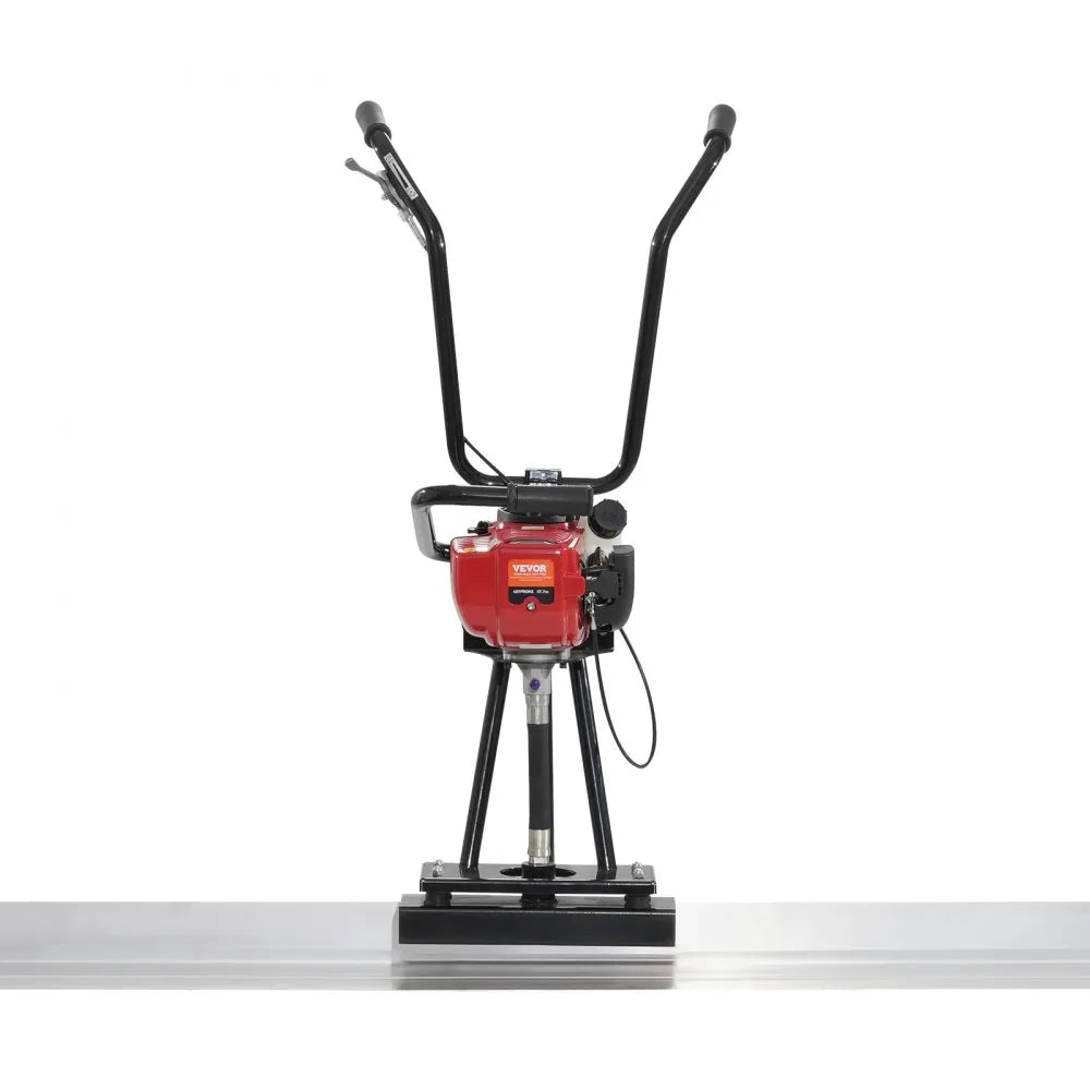 VEVOR Gas Concrete Power Screed, 11ft Aluminum Board Straight Edge Bar Set, 4 Stroke Cement Finishing Vibrating Motor with Height Adjustable Handles, High Efficient Concrete Tools 6500RPM