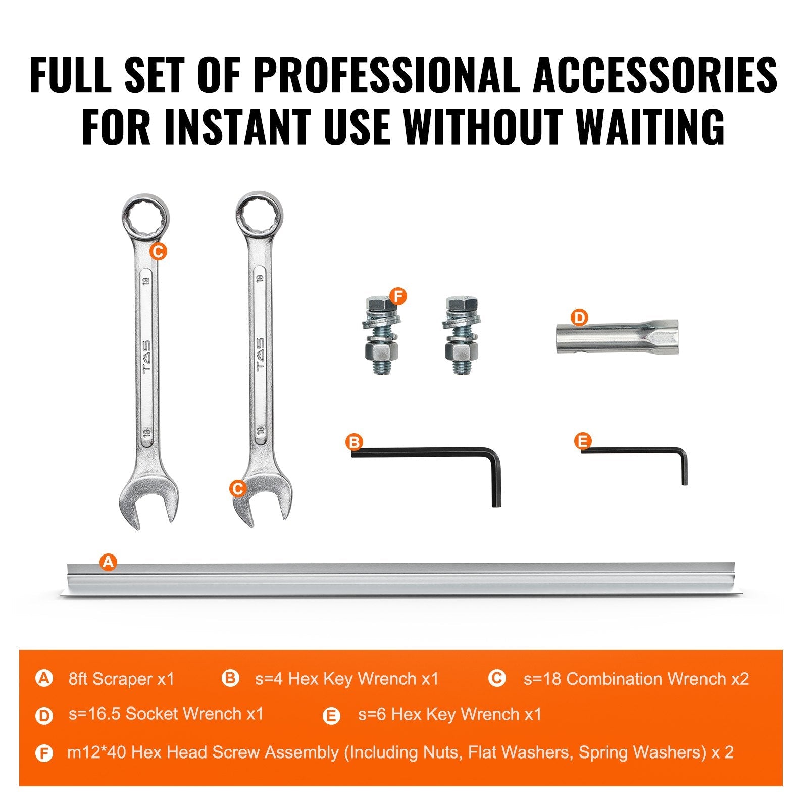 VEVOR Gas Concrete Power Screed, 8ft Aluminum Board Straight Edge Bar Set, 4 Stroke Cement Finishing Vibrating Motor with Height Adjustable Handles, High Efficient Concrete Tools 6500RPM