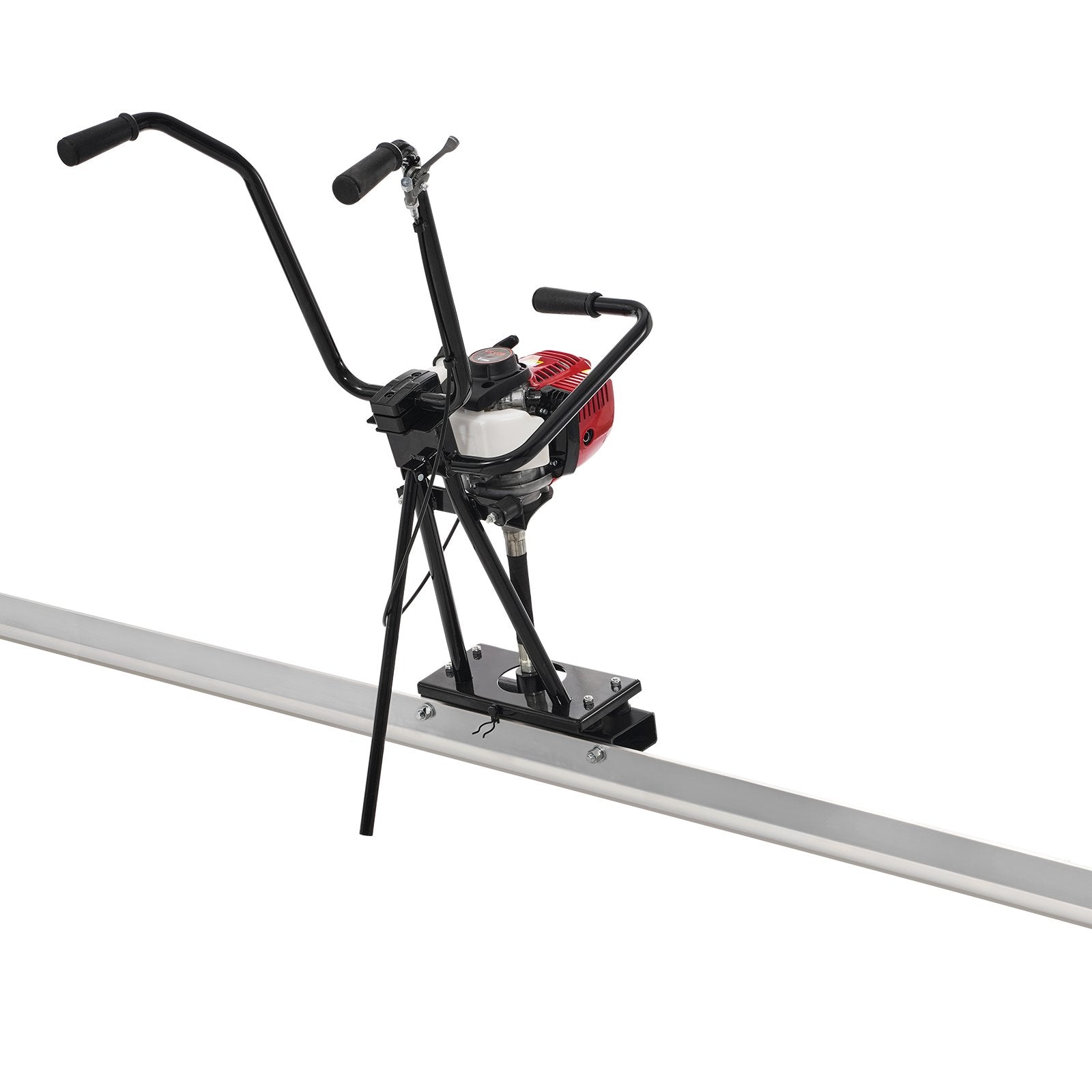 VEVOR Gas Concrete Power Screed, 8ft Aluminum Board Straight Edge Bar Set, 4 Stroke Cement Finishing Vibrating Motor with Height Adjustable Handles, High Efficient Concrete Tools 6500RPM