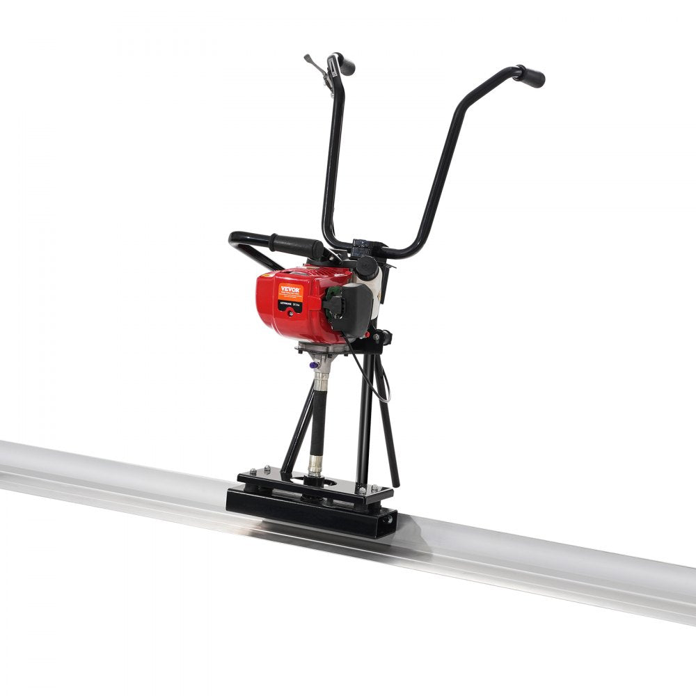VEVOR Gas Concrete Power Screed, 6ft/8ft/11ft Aluminum Board Straight Edge Bar Set, 4 Stroke Cement Finishing Vibrating Motor w/ Height Adjustable Handles, High Efficient Concrete Tool 6500RPM