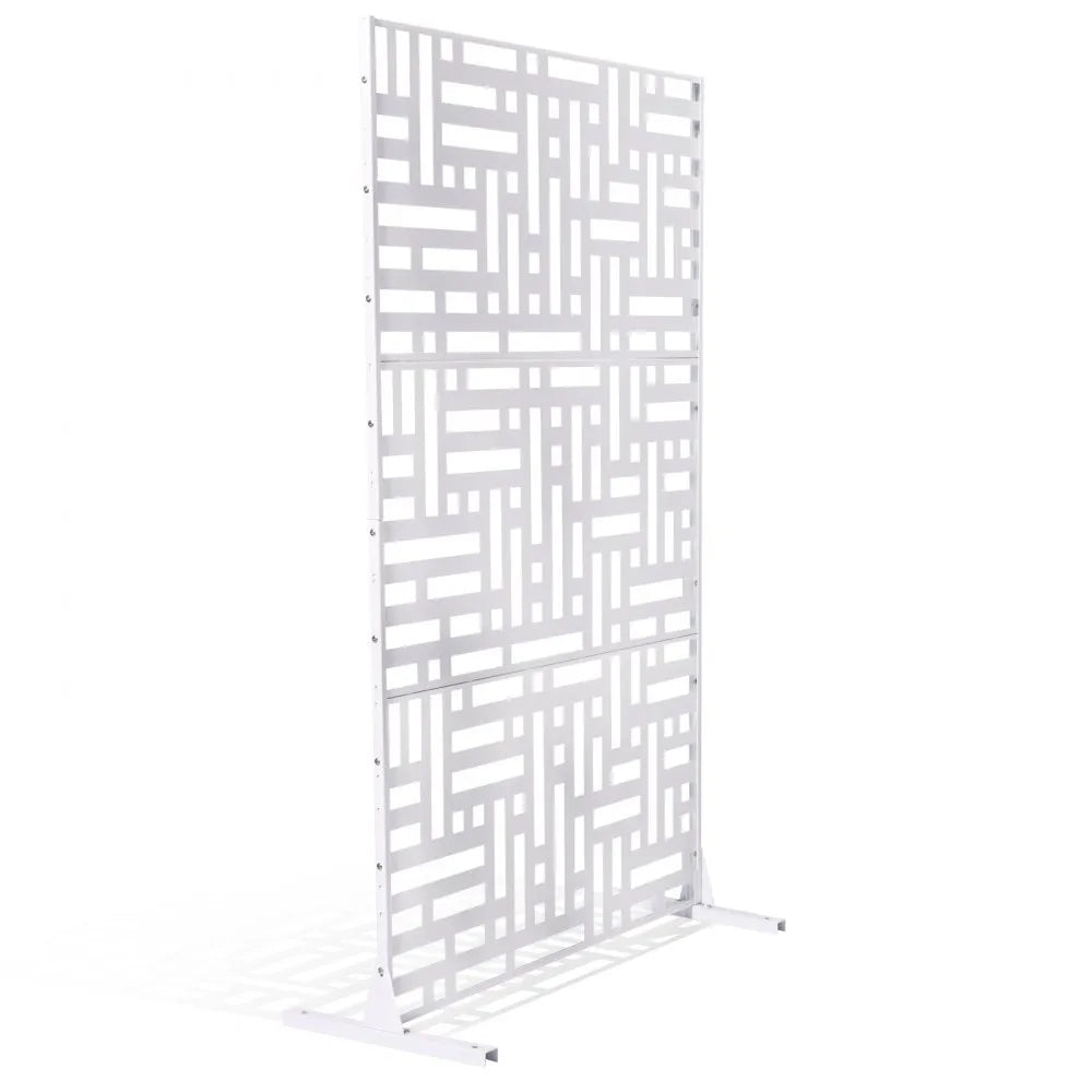 VEVOR Metal Privacy Screen 47" x 76" Outdoor Privacy Screens & Panels White