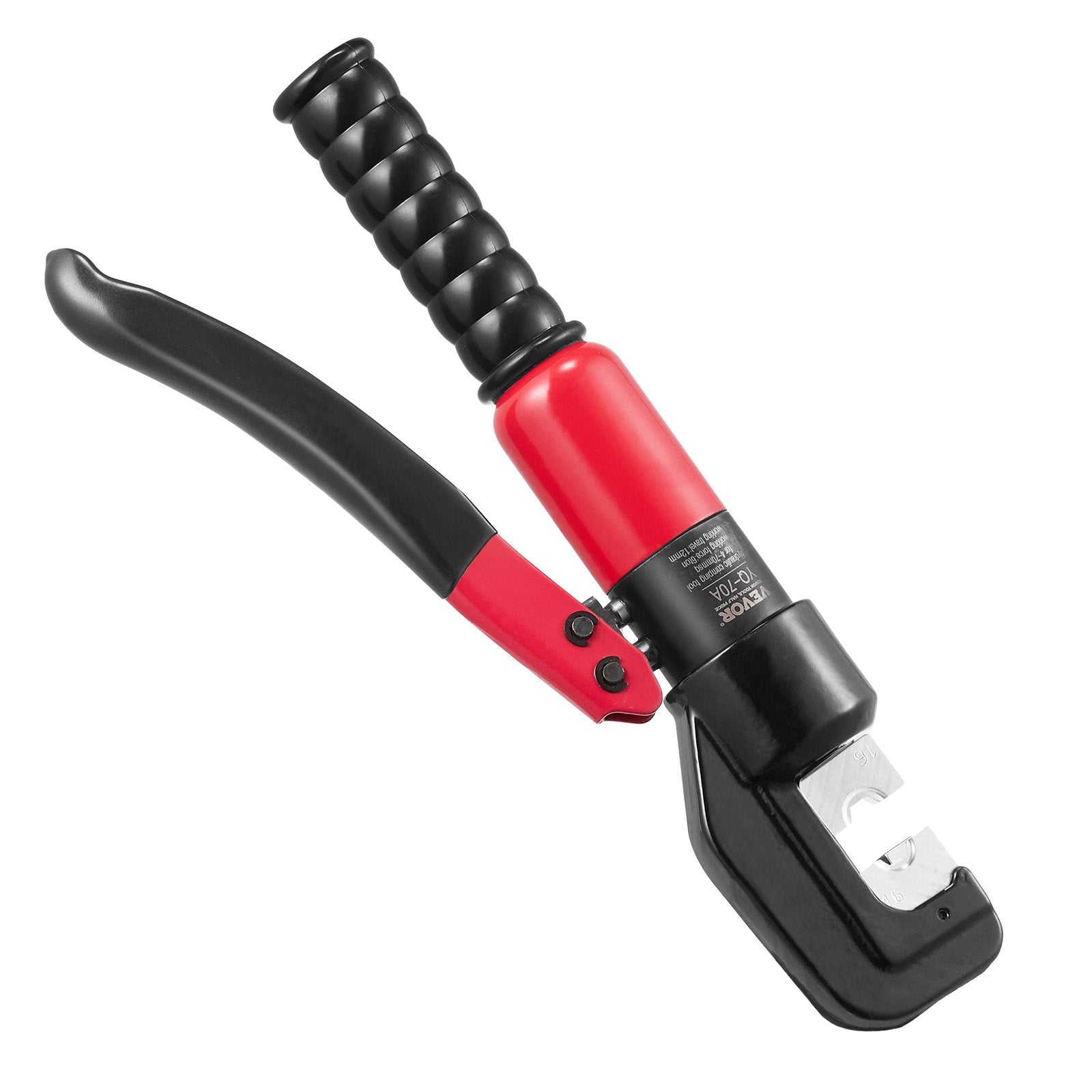 VEVOR Crimping Tool, AWG12-2/0 Copper And Aluminum Terminal Battery Lug Hydraulic Crimper, with a Cutting Pliers, Gloves, 10pcs Copper Ring Connectors, 8 x Heat Shrink Sleeves and a Blow Moulded Case