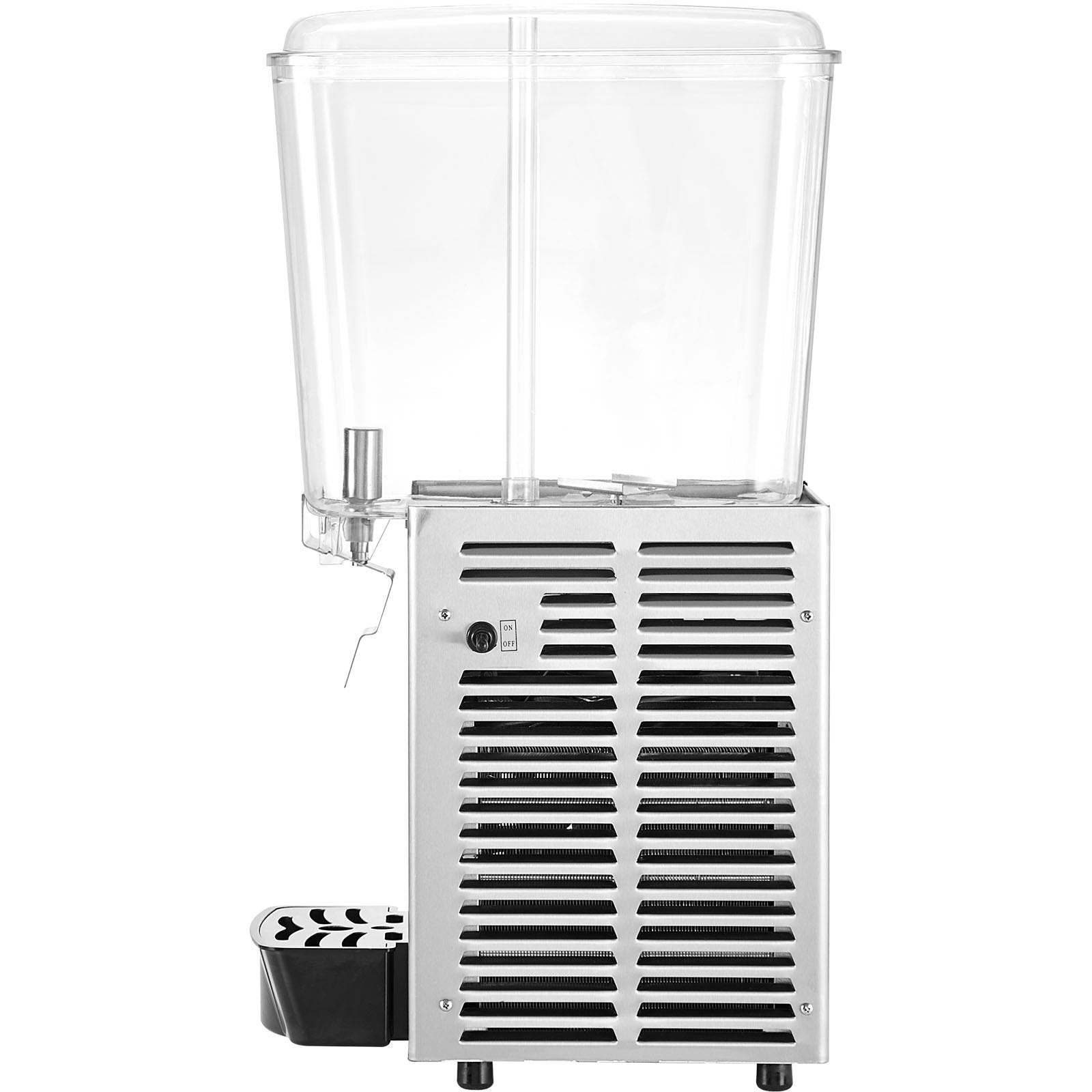 VEVOR Commercial Beverage Dispenser, 20.4 Qt 18L Single Tank Ice Tea Drink Machine, 325W 304 Stainless Steel Juice Dispenser with 41?-53.6? Thermostat Controller, for Cold Drink Restaurant Hotel Party