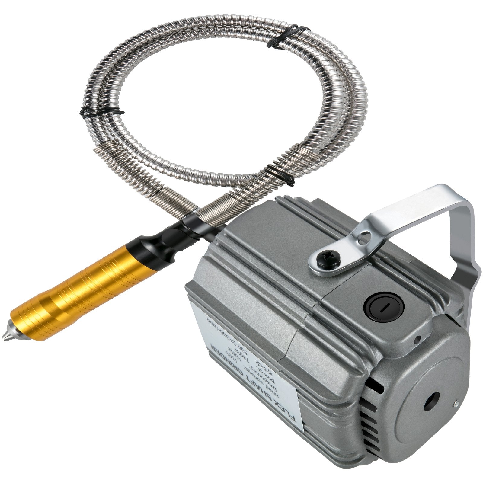 VEVOR Flex Shaft Grinder 780W Rotary Tool 500-23000RPM Rotary Carver with 1/4\" 3-Jaw Chuck & Stepless Speed Foot Pedal Hanging Grinding Machine 131PCS Accessories for Jewelry Polishing Grinding DIY