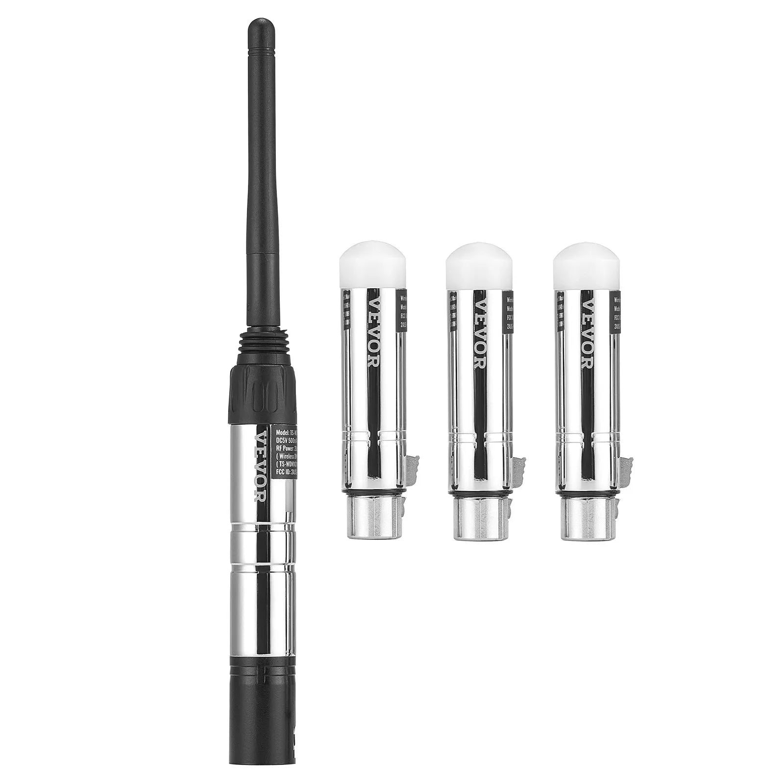 VEVOR DMX Wireless Receiver Transmitter Controller for Stage Light 4 PCs Silver