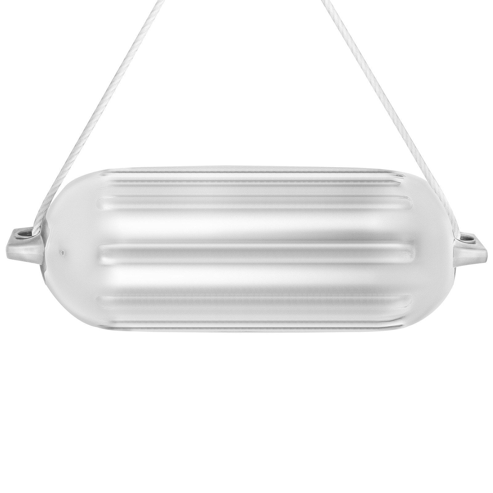 VEVOR Boat Fender 8.5 x 27 inches White Boat Protection Pack of 4 Ribbed Twin Eyes Boat Fender Bumper and Pump to Inflate