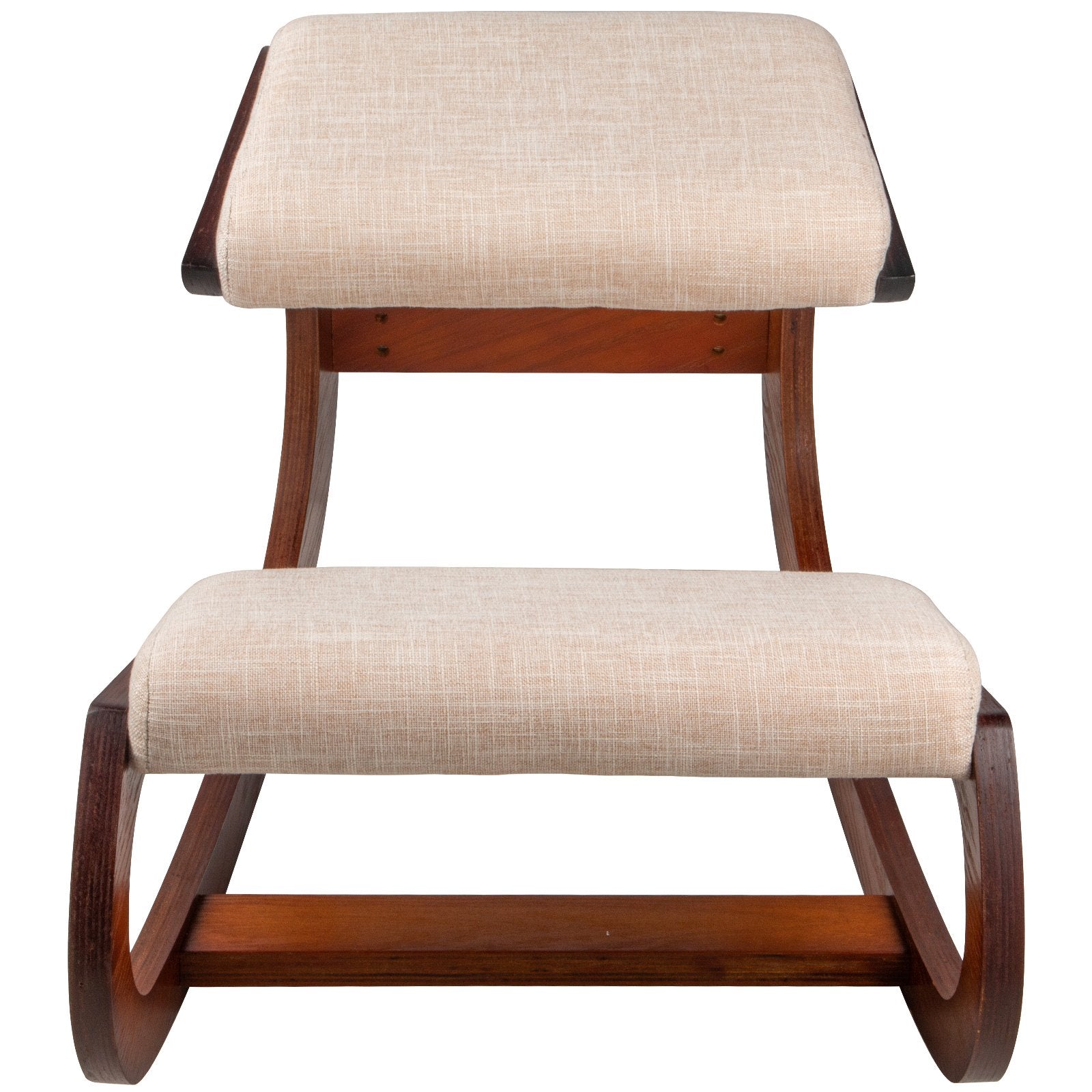 VEVOR Kneeling Chair Rocking Wooden Heavy Duty Better Posture Kneeling Stool 330lbs Load Posture Correct Office Stool Pecan