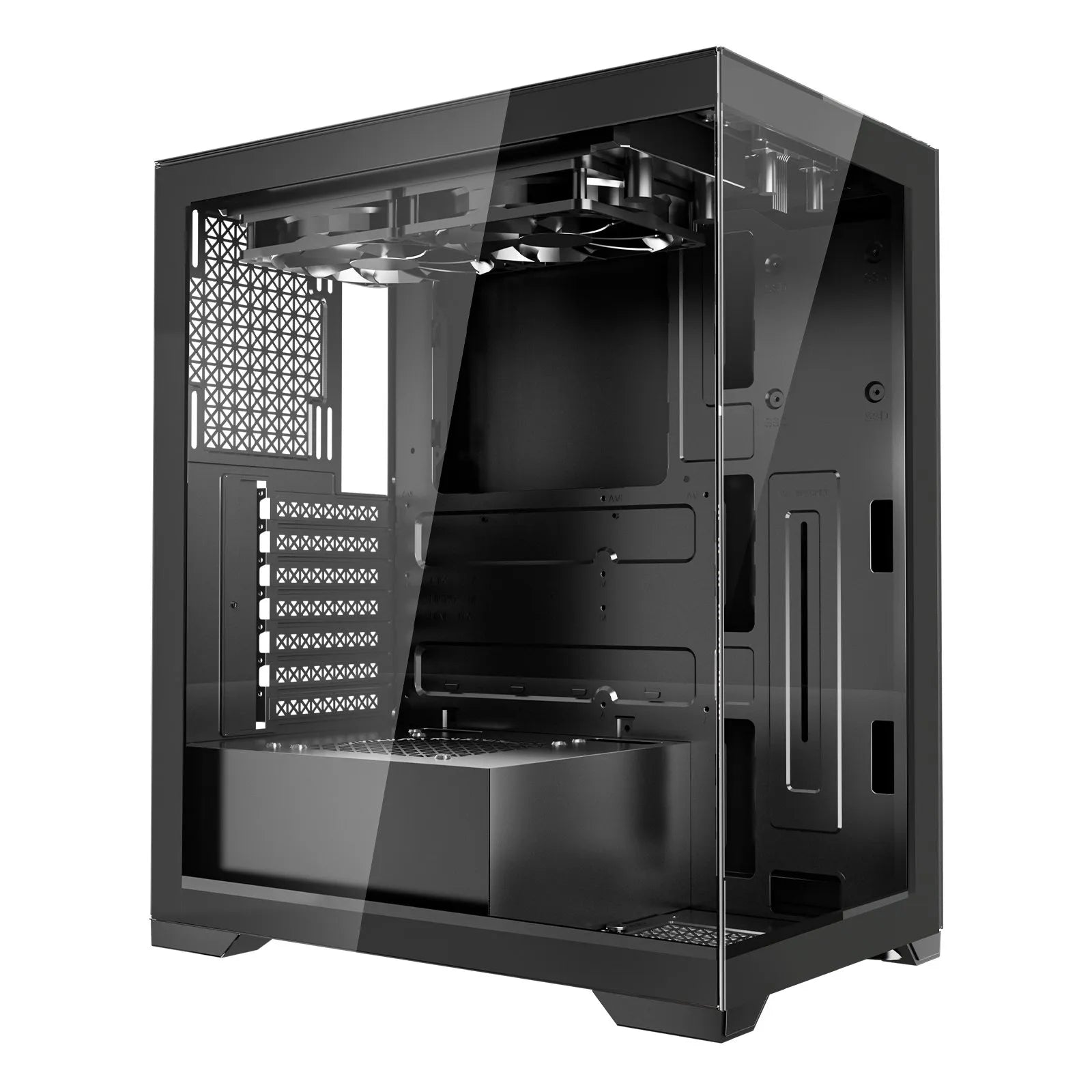 VEVOR PC Gaming Case Mid-Tower Computer Case with 2 Fans for ATX Motherboard