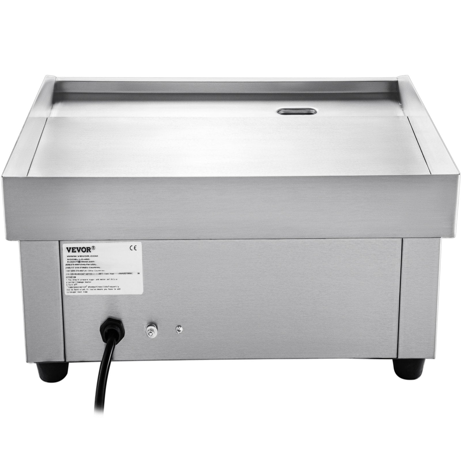 VEVOR 14\" Electric Countertop Flat Top Griddle 110V 1500W Non-Stick Commercial Electric Griddles Restaurant Teppanyaki Grill Stainless Steel Adjustable Temperature Control 122°F-572°F, Sliver