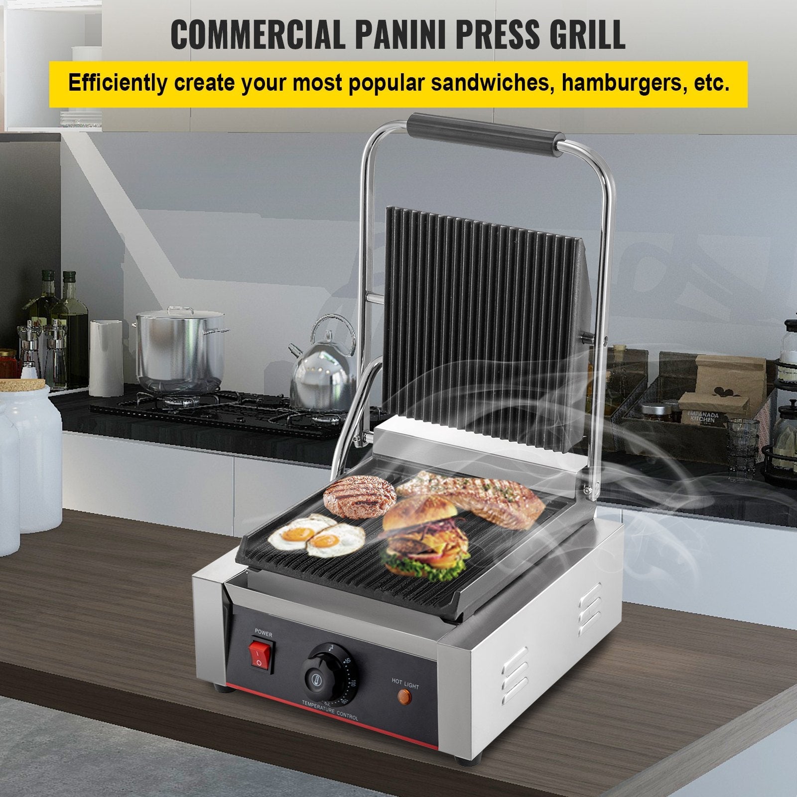 Sandwich Bread Toaster Press Maker Electric Bread Grill 1800W