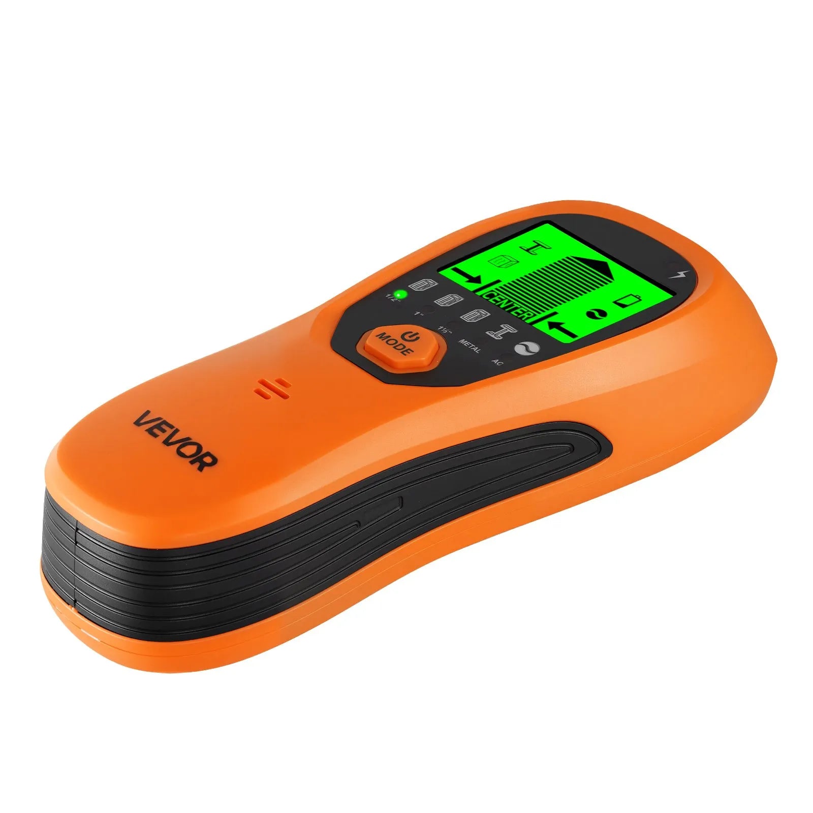 VEVOR Stud Finder Wall Scanner, 5 in 1, Electronic Wall Stud Detector with Smart Sensor, High-Definition LCD Display and Audio Alarm, for the Center and Edge of Metal, AC Wire, Joists, Pipes, Orange
