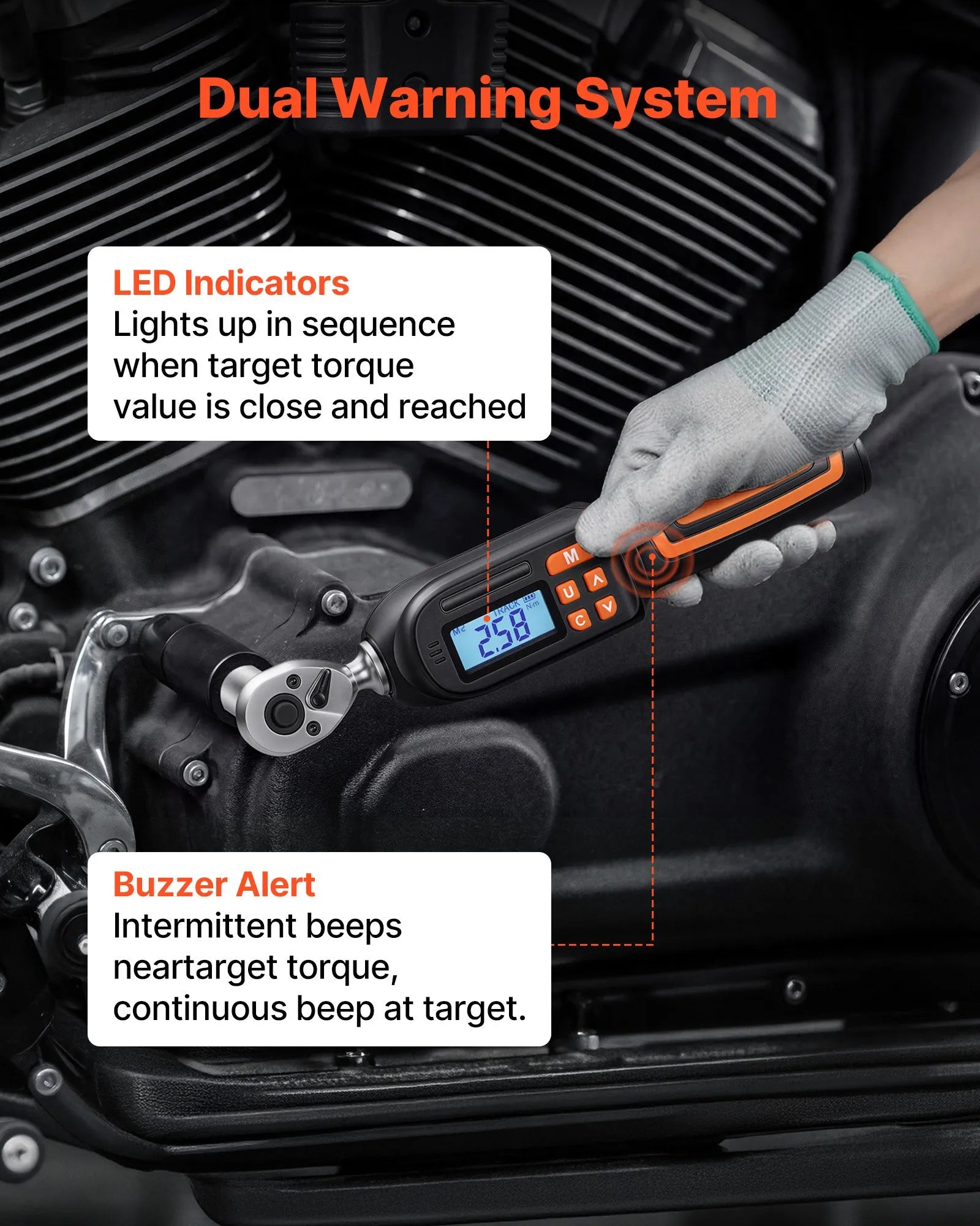 1/4" Drive Digital Torque Wrench Set with Sockets & Bits, LCD Display, ±2% Accuracy, 42-Piece Precision Tool Kit