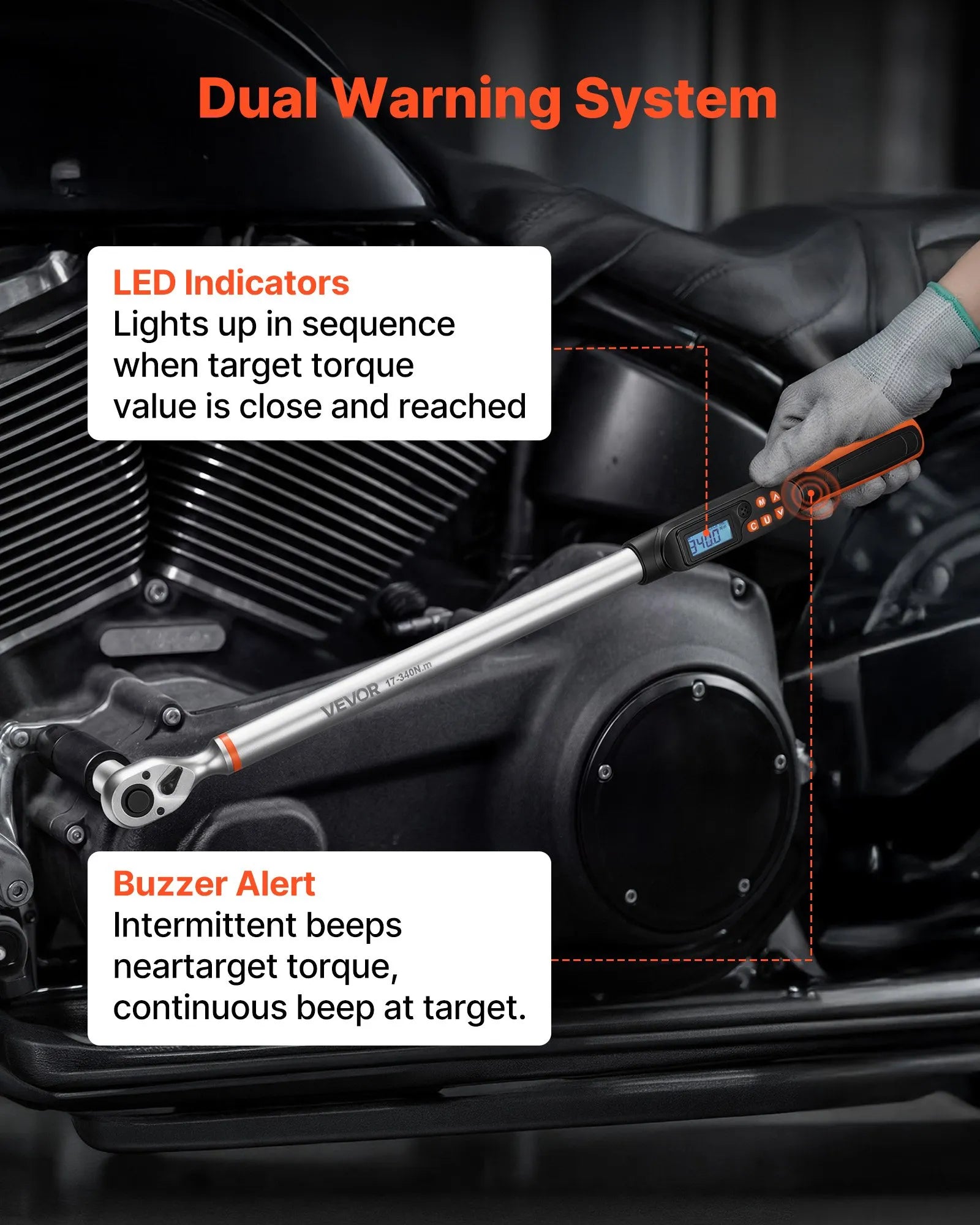 1/2" Drive Digital Torque Wrench Set with LCD Display & Sockets