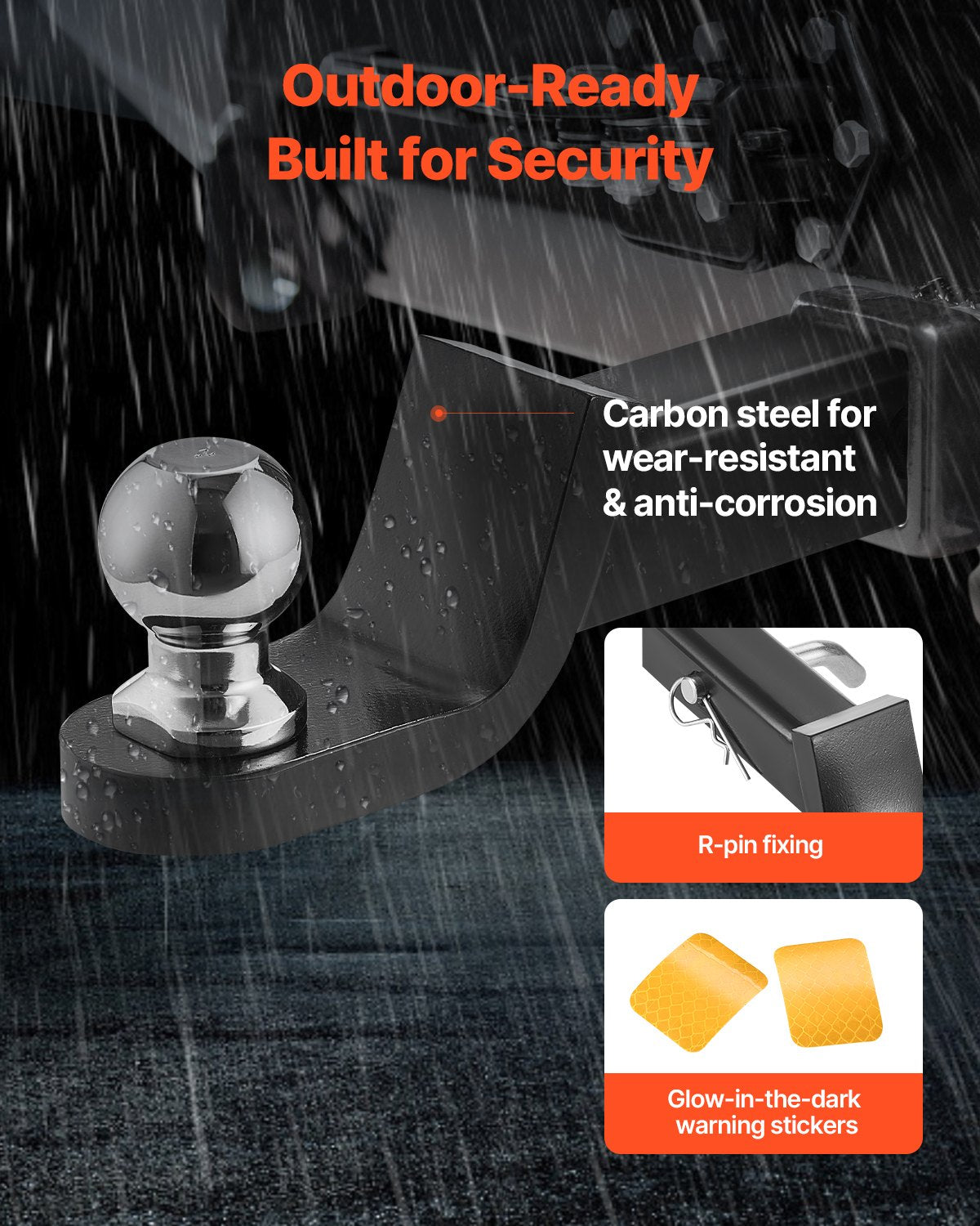 VEVOR Trailer Hitch 2" Receiver 2" Drop Trailer Hitch Ball Mount 7500 lbs