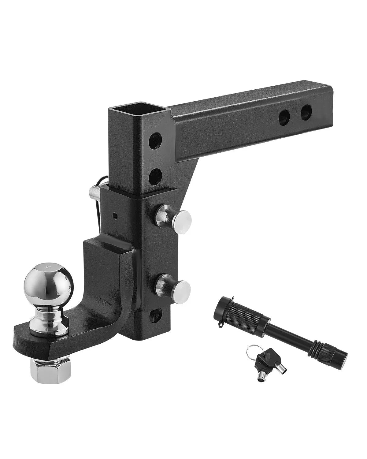 VEVOR Adjustable Trailer Hitch 2" Receiver 9" Drop Ball Mount Hitch 7500 lbs