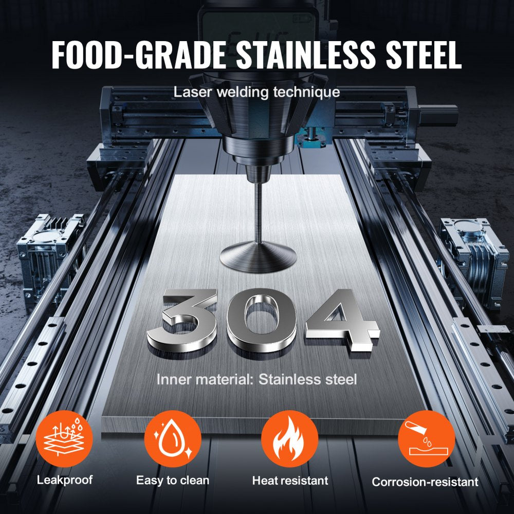 VEVOR Electric Cheese Dispenser with Pump, 2.3 Qt Commercial Hot Fudge Warmer, Stainless Steel Heated Pump Dispenser, 86-230? Temp Adjustable Nacho Cheese Sauce Warmer, for Hot Fudge Cheese Caramel