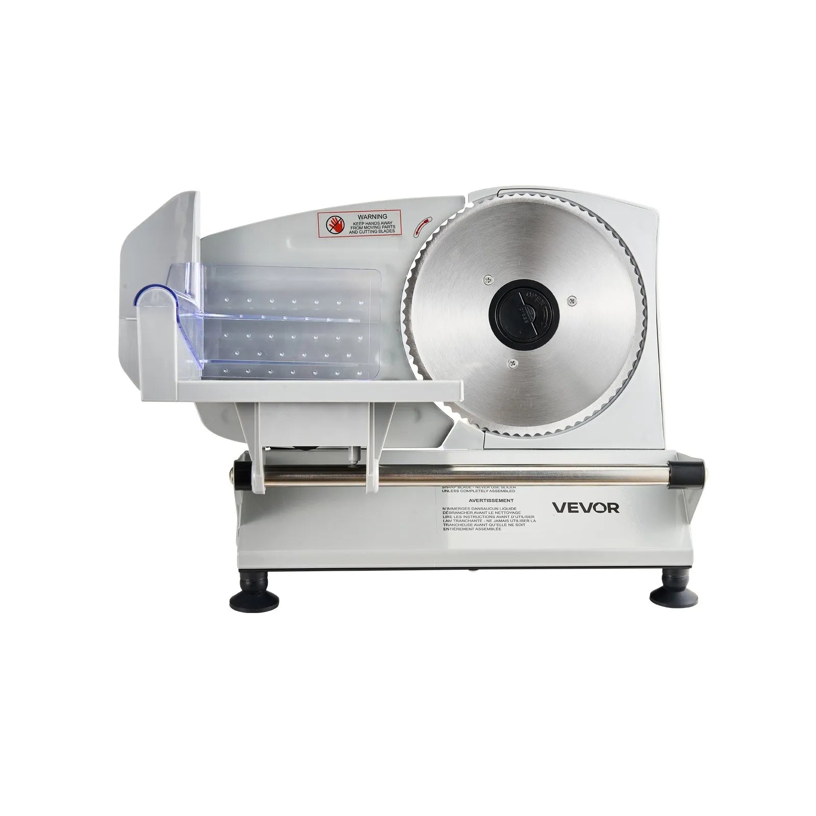 VEVOR Meat Slicer, 6.7 inch 150W Electric Deli Slicer Machine with two SUS420 Blades, 0-0.6 inch Adjustable Thickness, ETL Certified Home Food-Slicer for Meat, Ham, Baguett, Steak