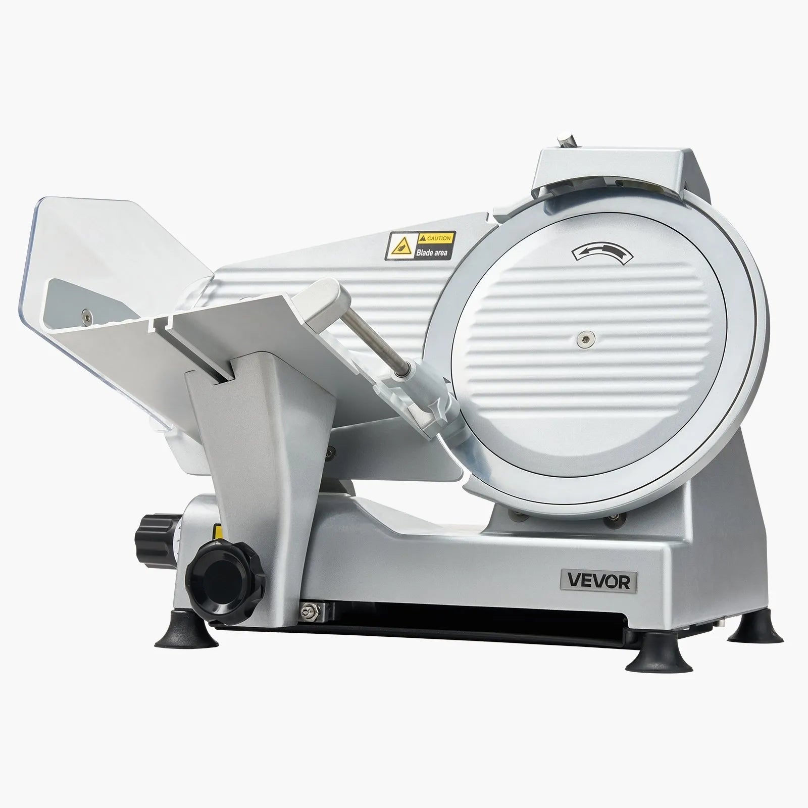 VEVOR Commercial Meat Slicer, 10 inch Electric Deli Slicer Machine, 320W Food-Slicer with SUS420 Blade, 0-0.4 inch Adjustable Thickness, for Frozen Meat, Ham, Baguett, Steak