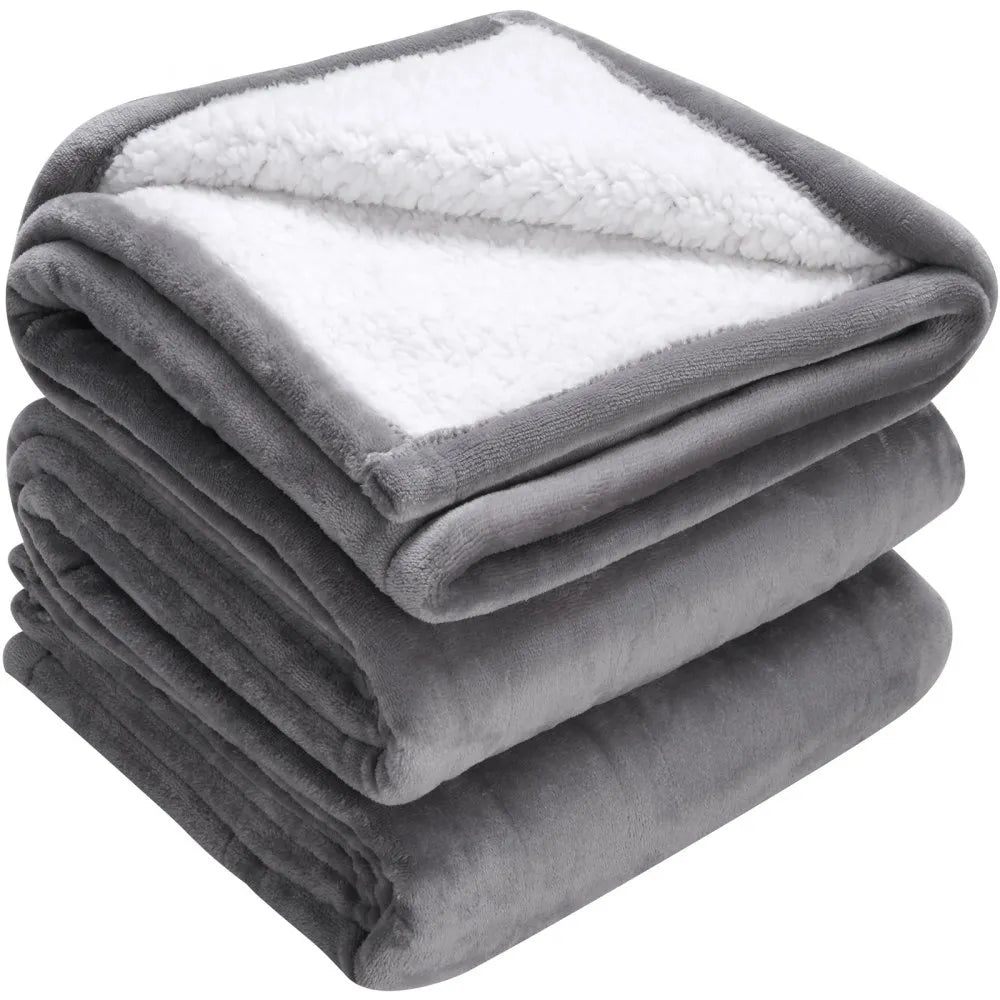 50" x 60" Electric Heating Blanket with Soft Sherpa Lining and Remote Control