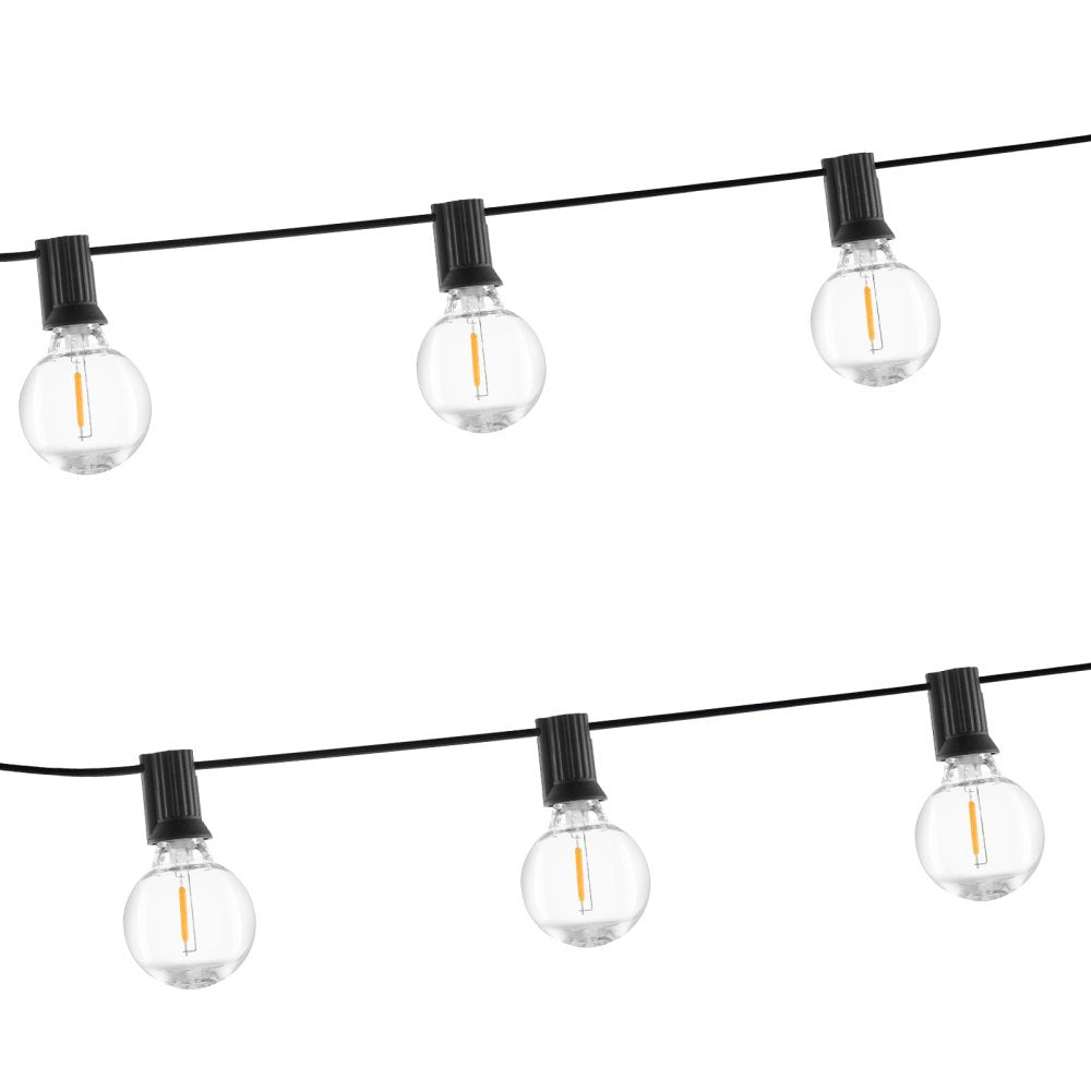 VEVOR 100FT LED Outdoor String Patio Lights Waterproof G40 Shatterproof Bulbs