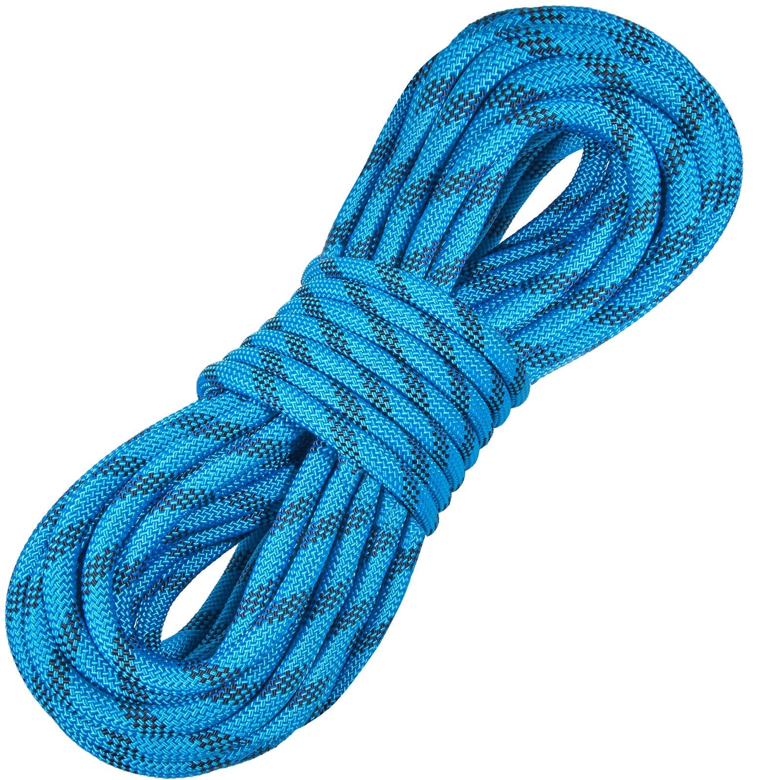 VEVOR Static Climbing Rope, 64 ft Outdoor Rock Climbing Rope with 26KN Breaking Tension, 0.4'' /10mm High Strength Safety Rope, Escape Rope with 2pcs Carabiner and Storage Bag