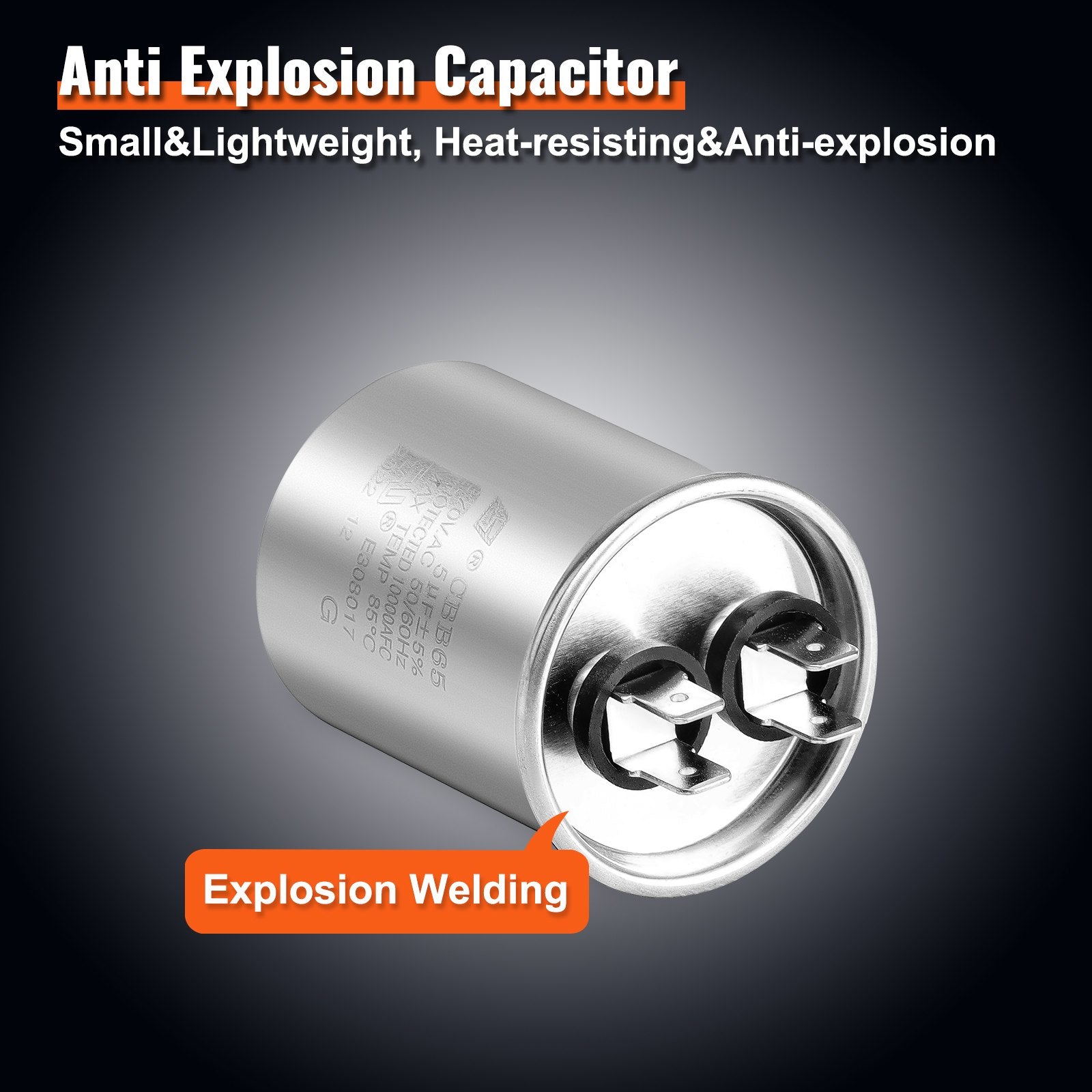 VEVOR Condenser Fan Motor OGD1016, 1/6 HP 208-230V Condenser Fan Motor 1075RPM, OEM Standard Upgraded Replacement Condenser Motor Reversible Rotating, Explosion-proof CBB65 5?F/370V Capacitor