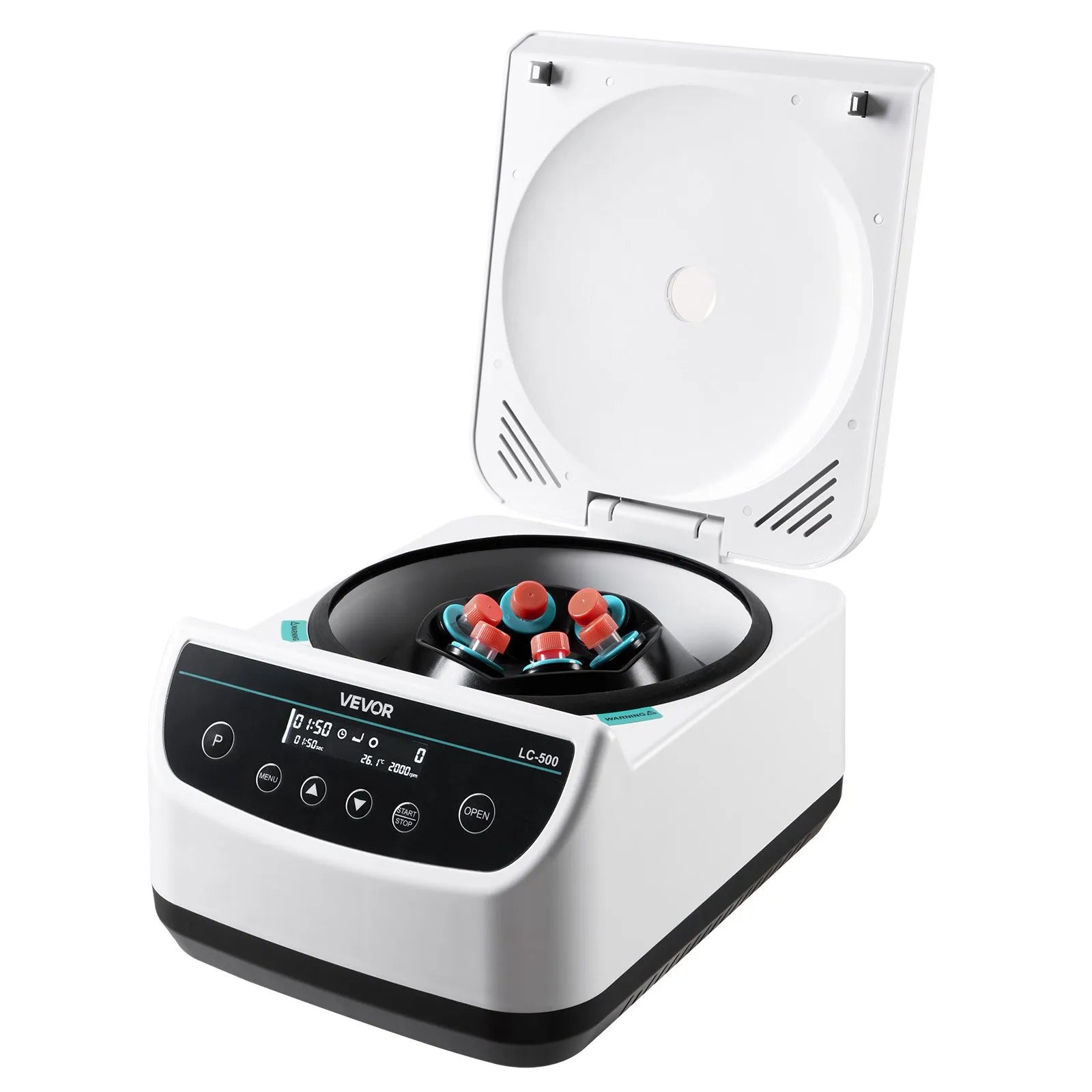 VEVOR Centrifuge Machine 2/5/10/15/50ml Speed 500-4000rpm with 1 Rotor and Timer