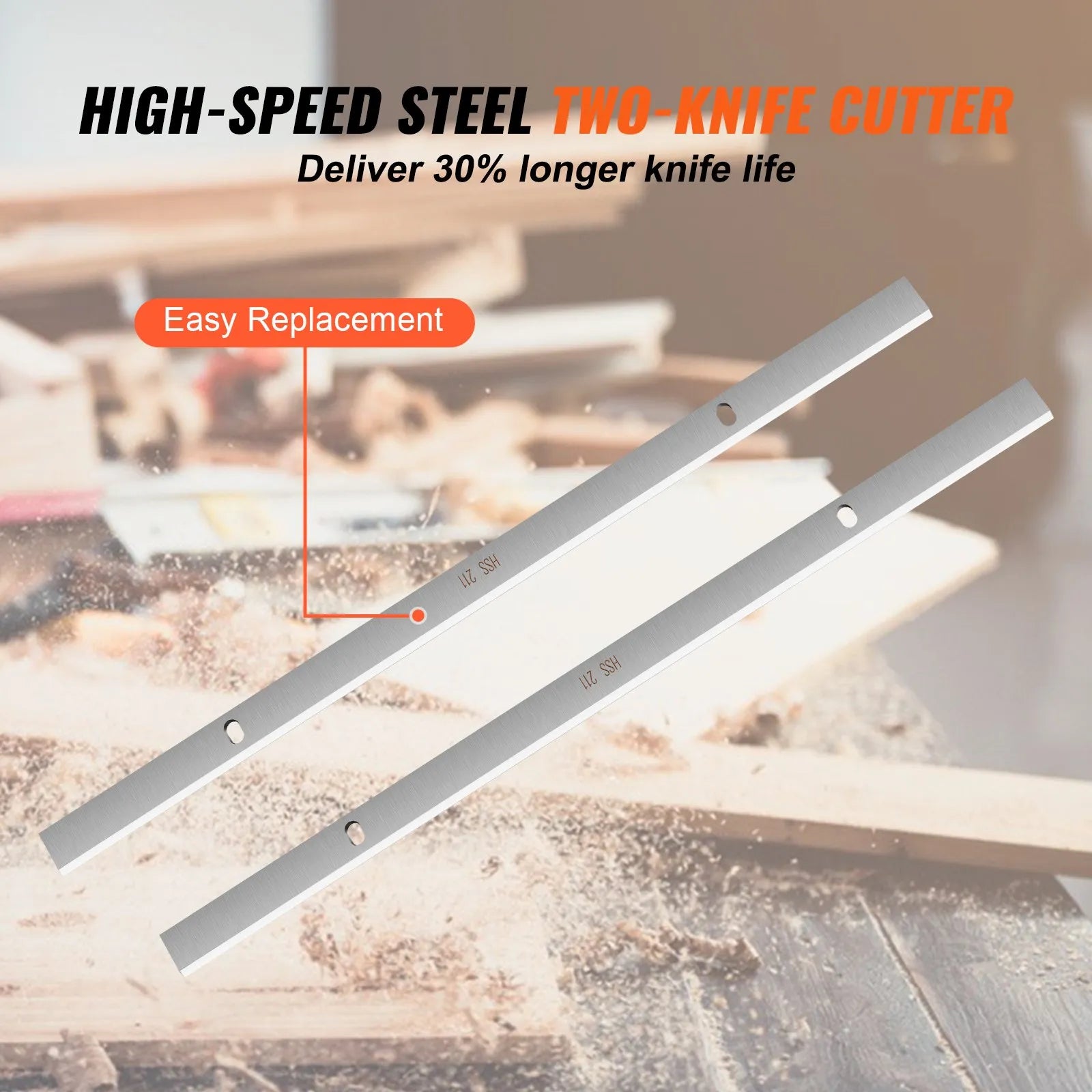 VEVOR Thickness Planer, Single Speed, 13" Width Worktable Benchtop Planer, Double-Blade, 15-Amp 1800W Powerful Motor, 12" Extended Infeeding Table, Low Noise for both hard & soft wood material removal