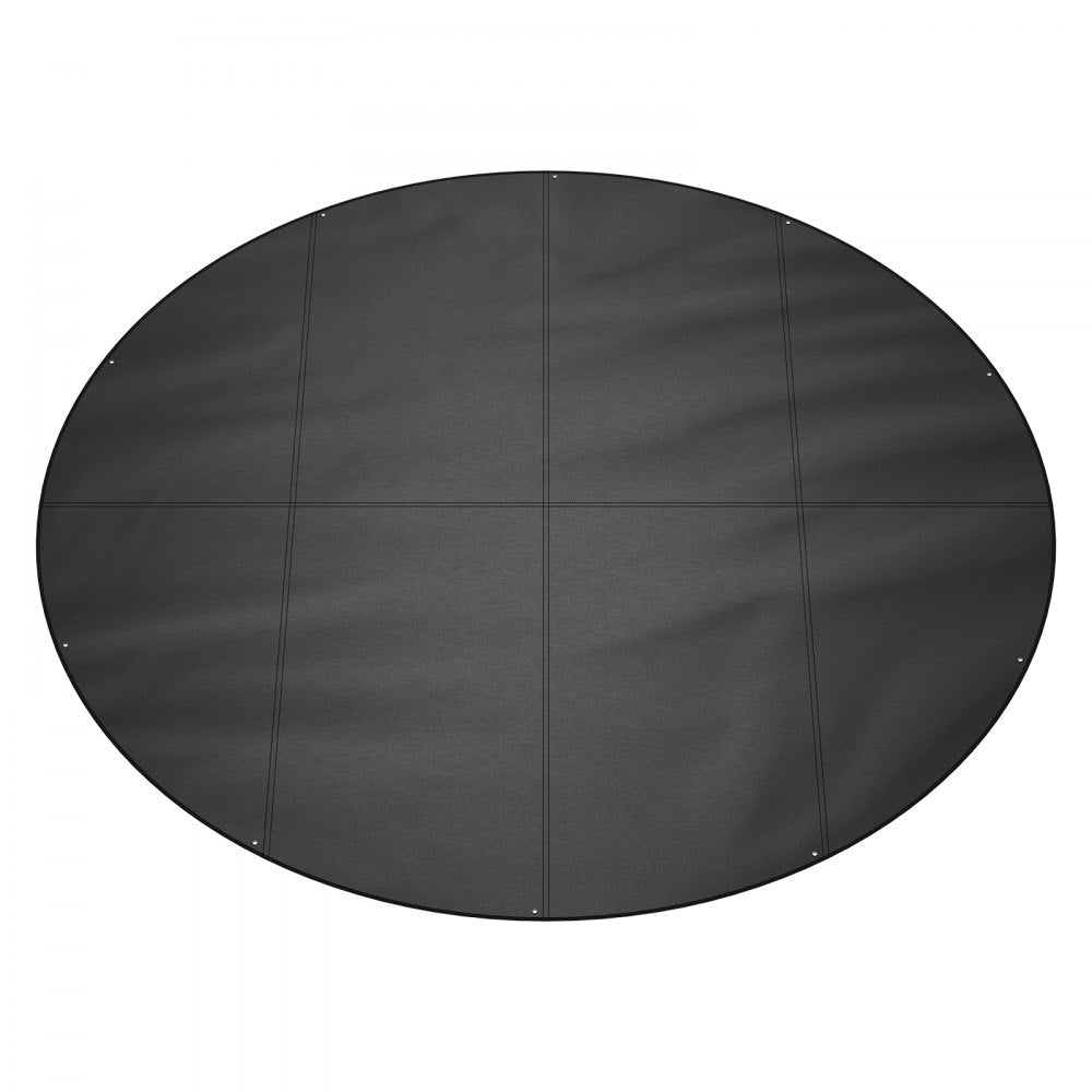 VEVOR 15 Ft Round Pool Cover, Solar Covers for Above Ground Pools, Safety Pool Cover with Drawstring Design, 420D Oxford Fabric Winter Pool Cover, Waterproof and Dustproof, Black