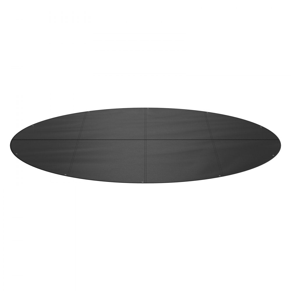 VEVOR 18 Ft Round Pool Cover, Solar Covers for Above Ground Pools, Safety Pool Cover with Drawstring Design, 420D Oxford Fabric Summer Pool Cover, Waterproof and Dustproof, Black