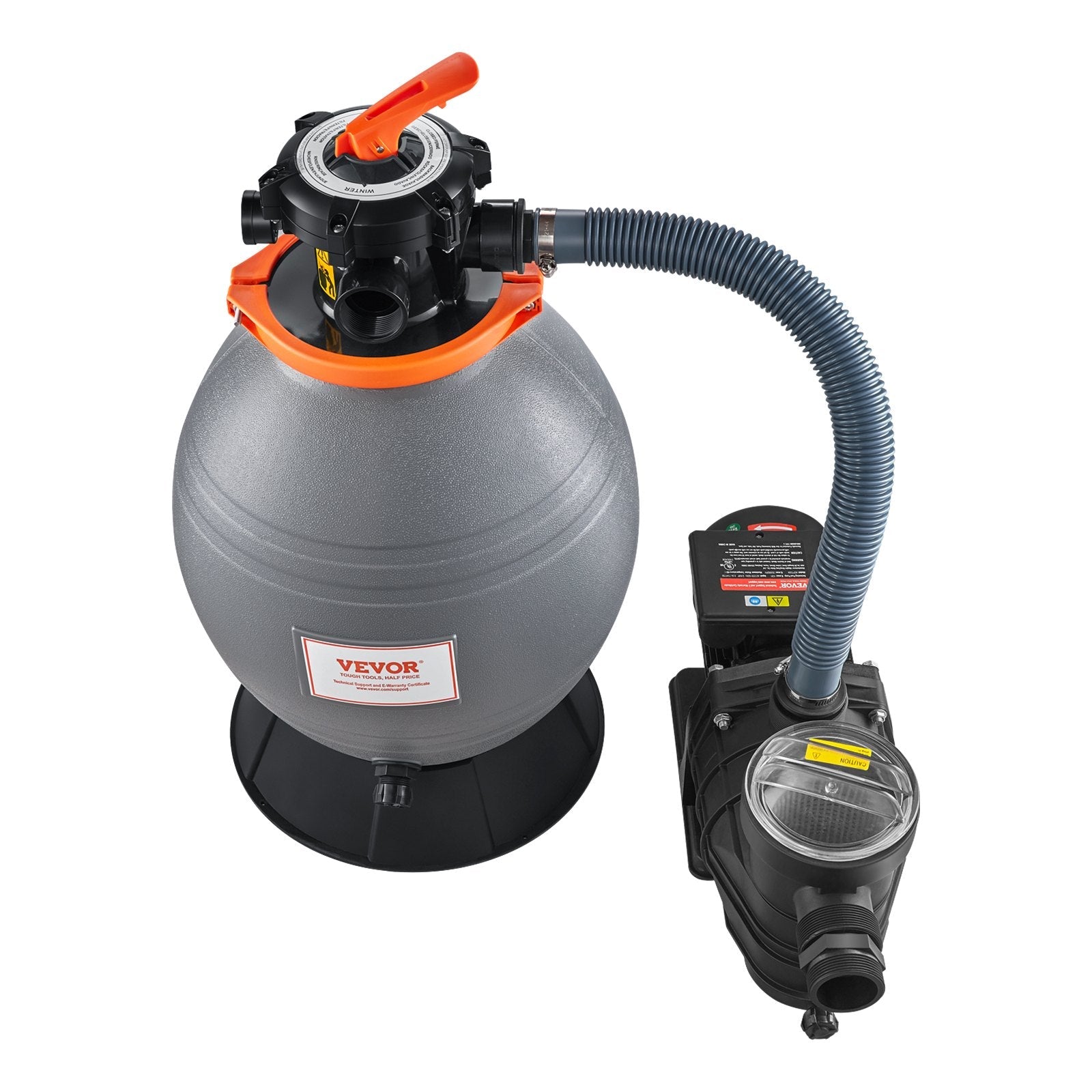 VEVOR 16 in Sand Filter Pump for Above Ground Swimming Pools 3/4 HP 3500 GPH