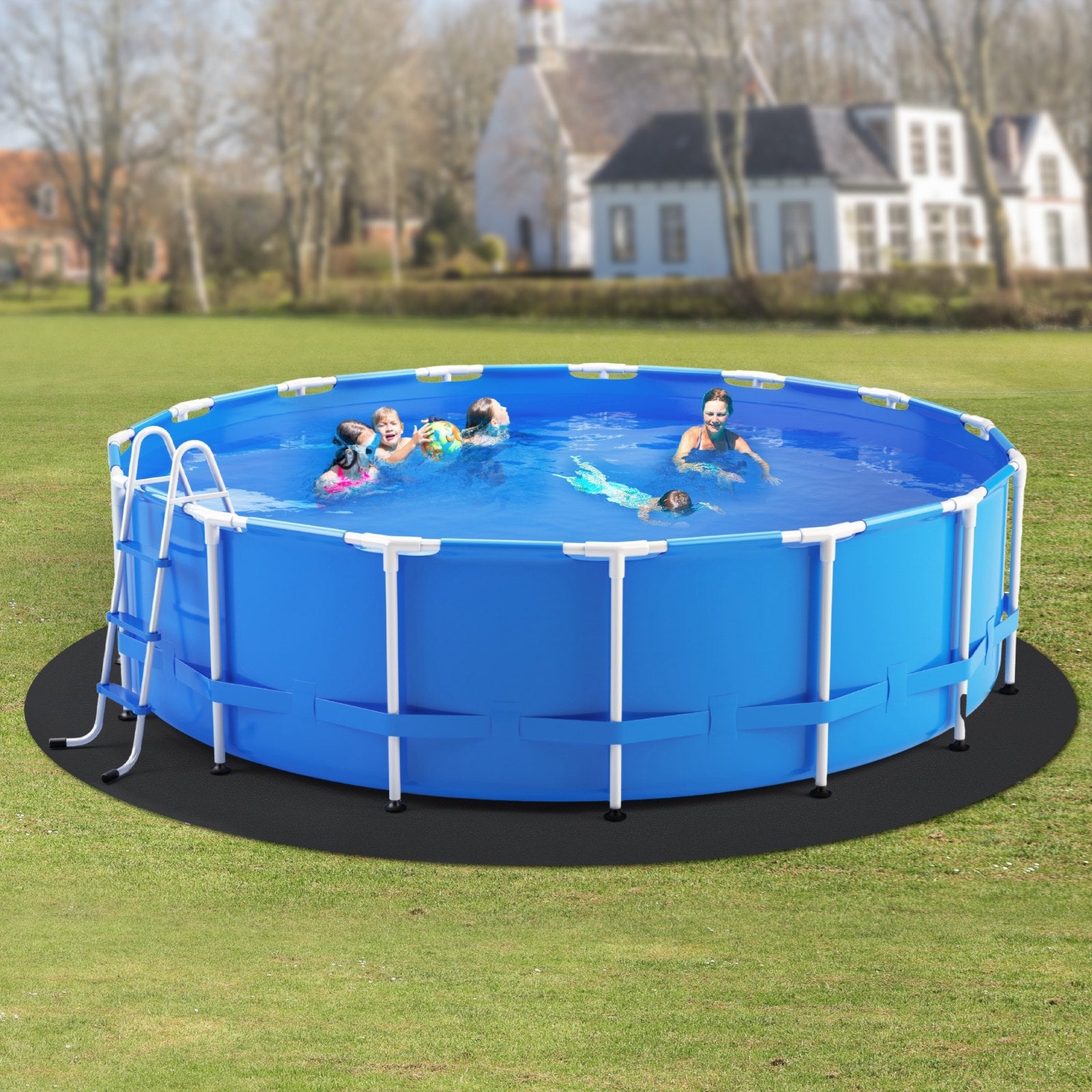 VEVOR 27ft Round Pool Liner Pad for Above Ground Pools Heavy Duty Pool Mat