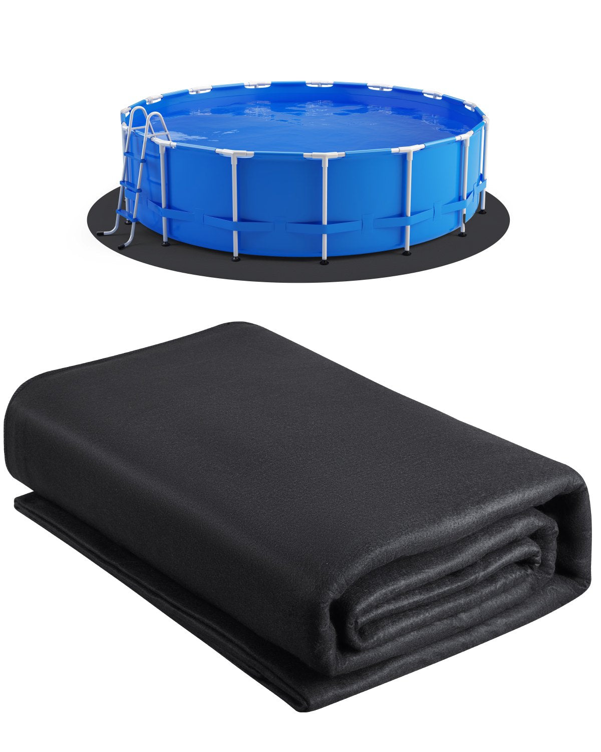 VEVOR 27ft Round Pool Liner Pad for Above Ground Pools Heavy Duty Pool Mat