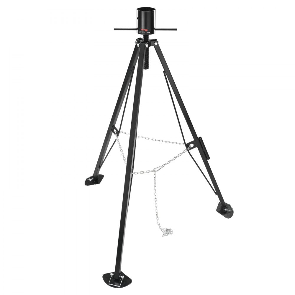 VEVOR 5th Wheel Tripod Stabilizer, 5000 LBS Load Capacity Tripod Fifth Wheel Stabilizer, 35"-57" Adjustable Height RV Gooseneck Stabilizer, Tripod Jack for Fifth-Wheel Trailers, RVs, and Campers