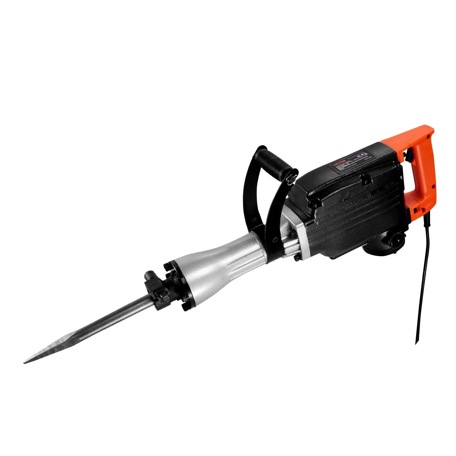 VEVOR Demolition Jack Hammer, 2200W Jack Hammer Concrete Breaker, 1350 BPM Heavy Duty Electric Jack Hammer, 4pcs Chisels Bit with Case, Black
