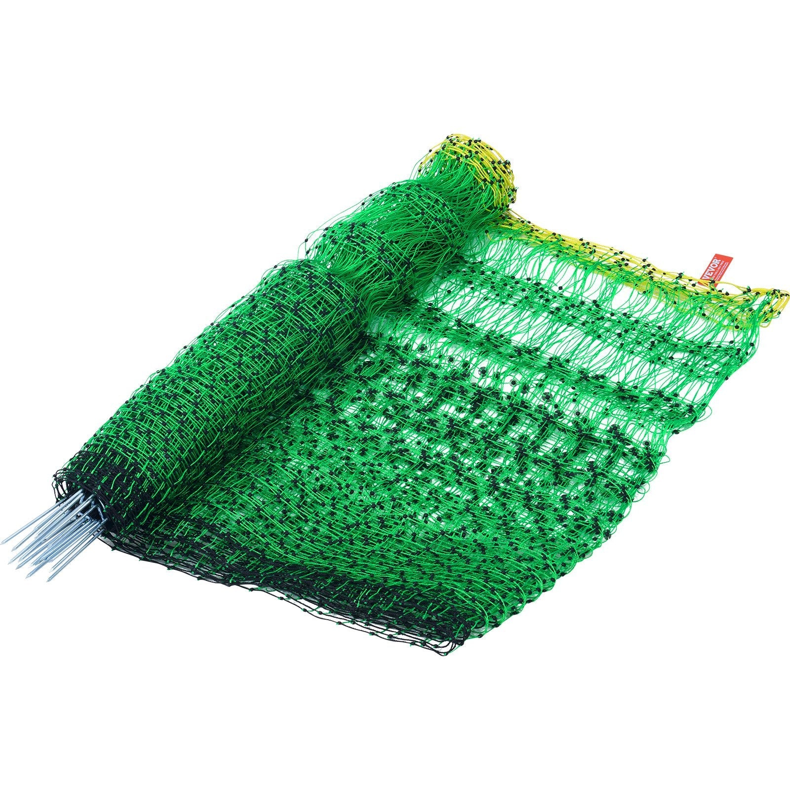 VEVOR Electric Fence Netting, 42" H x 164' L, PE Net Fencing with Posts & Double-Spiked Stakes, Utility Portable Mesh for Goats, Sheep, Lambs, Deer, Hogs, Dogs, Used in Backyards, Farms, and Ranches