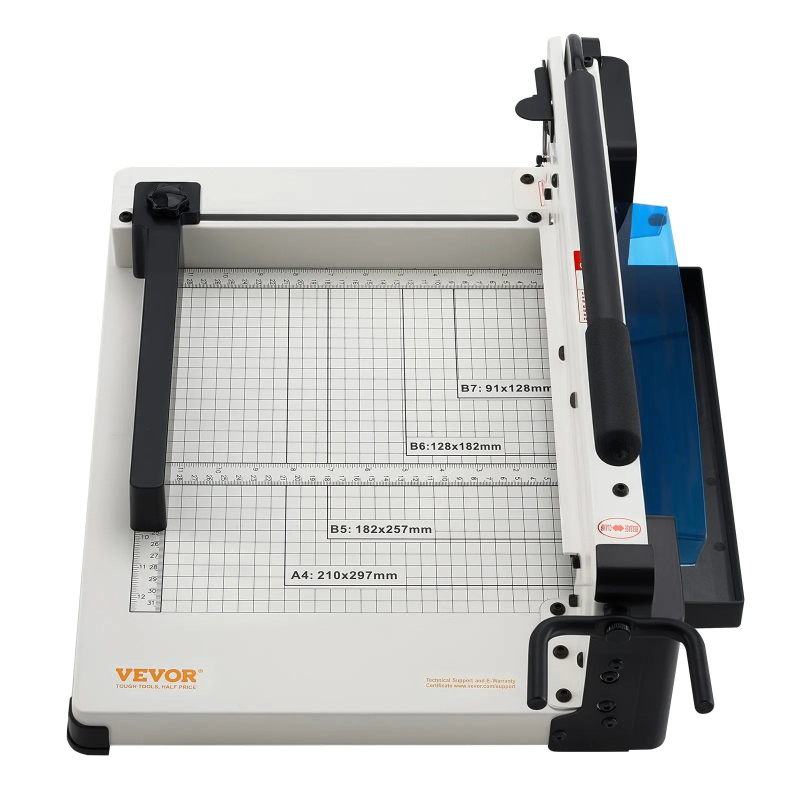 VEVOR Paper Cutter 12" A4 Guillotine Paper Trimmer 400 Sheet Capacity Metal Base