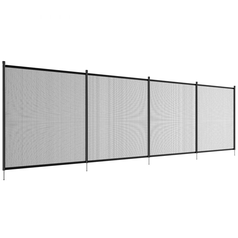 VEVOR Pool Fence, 4 x 96 FT Pool Fences for Inground Pools, Removable Child Safety Pool Fencing, Easy DIY Installation Swimming Pool Fence, 340gms Teslin PVC Pool Fence Mesh Protects Kids and Pets