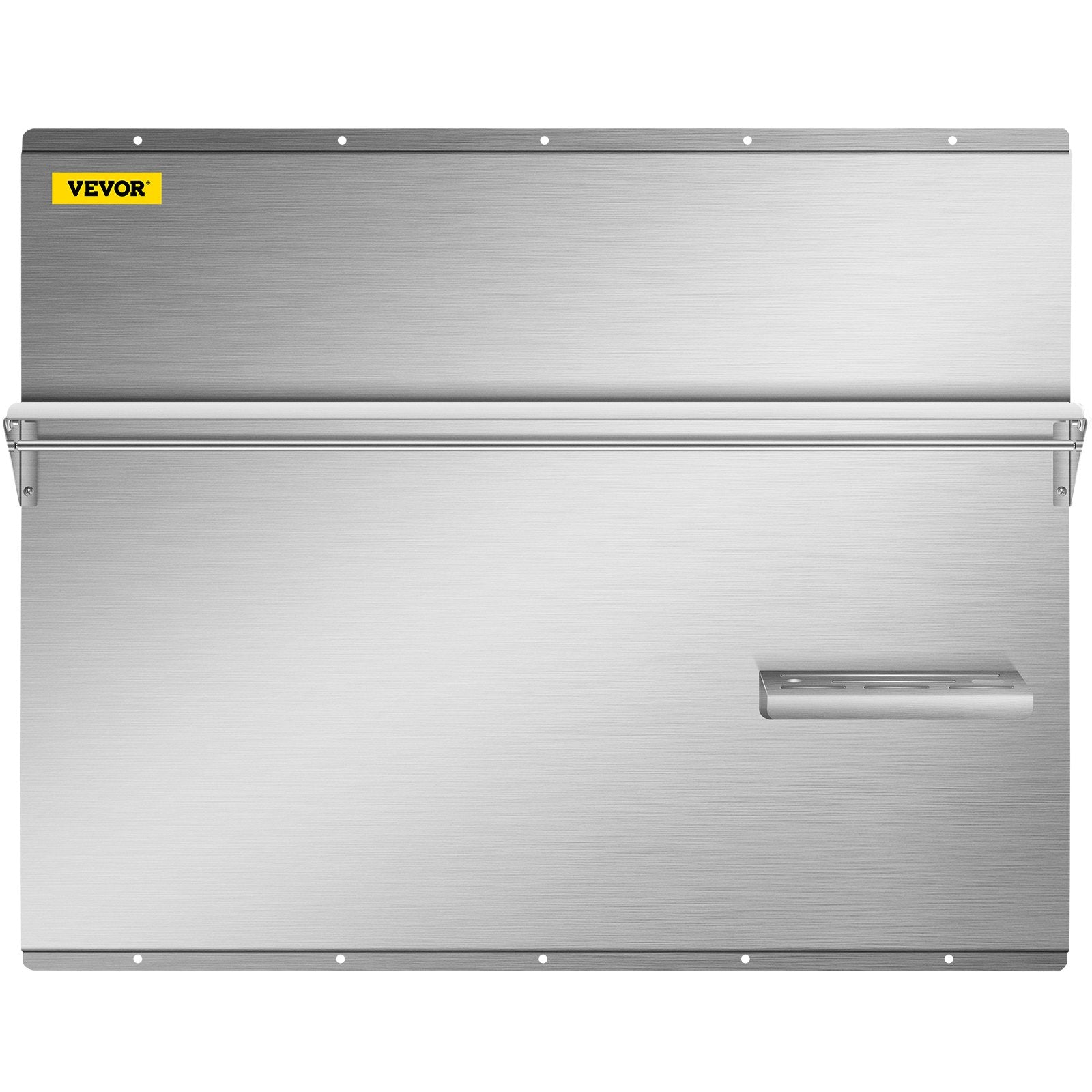 VEVOR Range Backsplash with Shelf 36 x 30.7 Inch Range Hood Wall Shield, Stainless Steel Backsplash Silver Splash Plate for Range Hood Stainless Backsplash with Built-in Storage Shelf and Hanging Rack