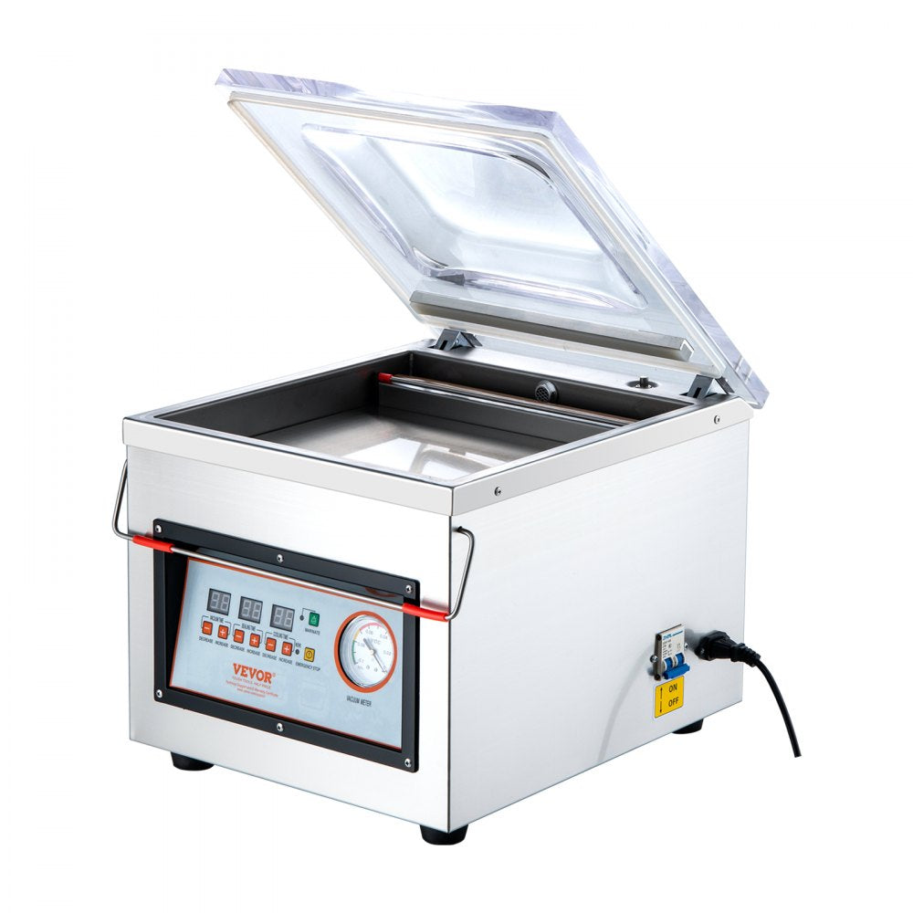VEVOR Chamber Vacuum Sealer, DZ-260C 6 m3/h Pump Rate, Excellent Sealing Effect with Automatic Control, 320W Professional Foods Packaging Machine Used for Fresh Meats, Fruit, and Sauces