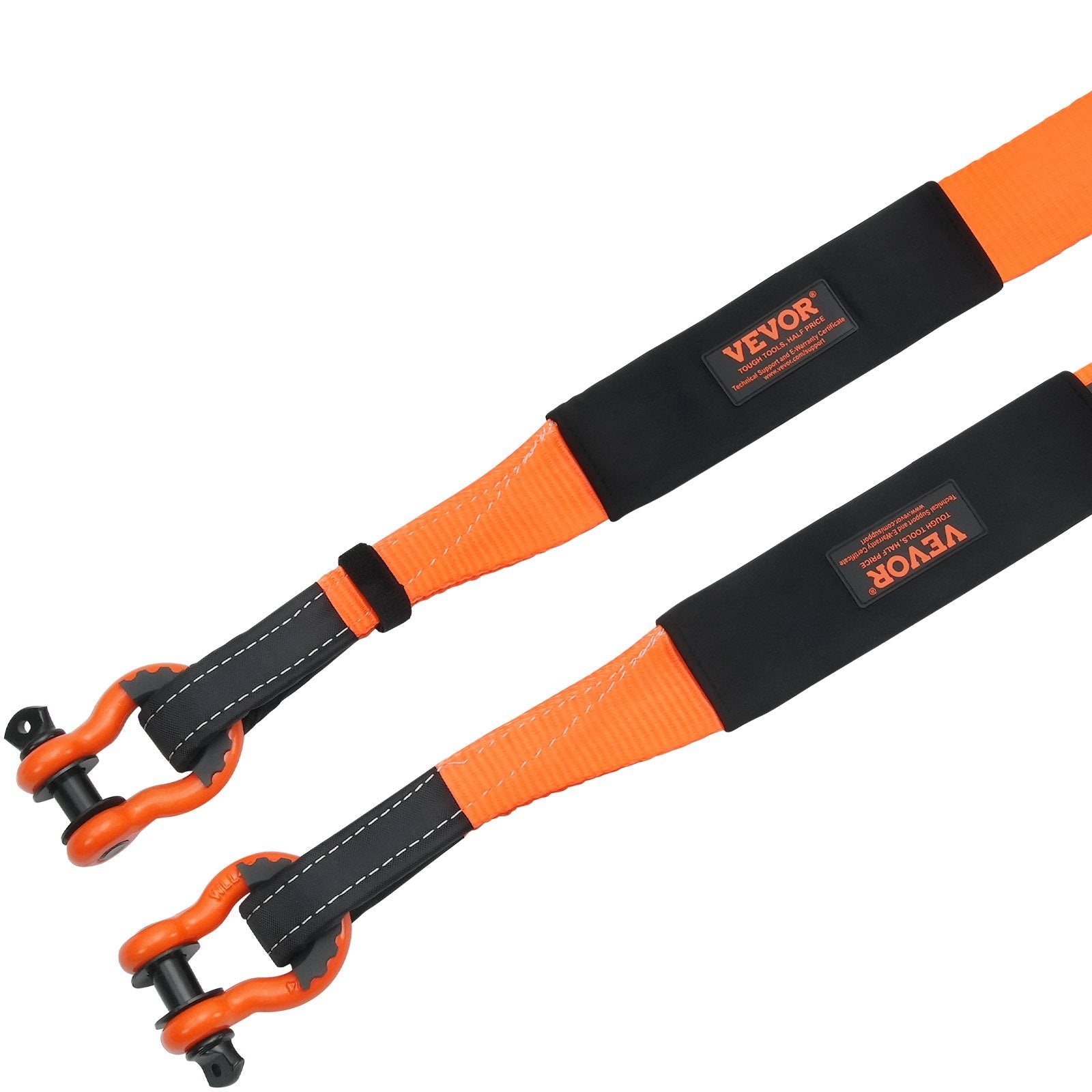 VEVOR Heavy Duty Tow Strap Recovery Kit 3" x 30 ft (MBS-36,000 lbs) Tree Saver Winch Strap, Triple Reinforced Loop & Protective Sleeves & Storage Bag , 3/4" D-Ring Shackles, for Truck Jeep SUV ATV