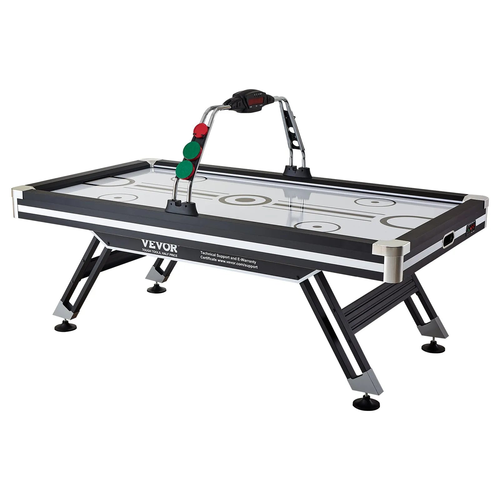 VEVOR Air-Powered Hockey Table 89" – Indoor LED Sports Hockey Game with Electronic Score System