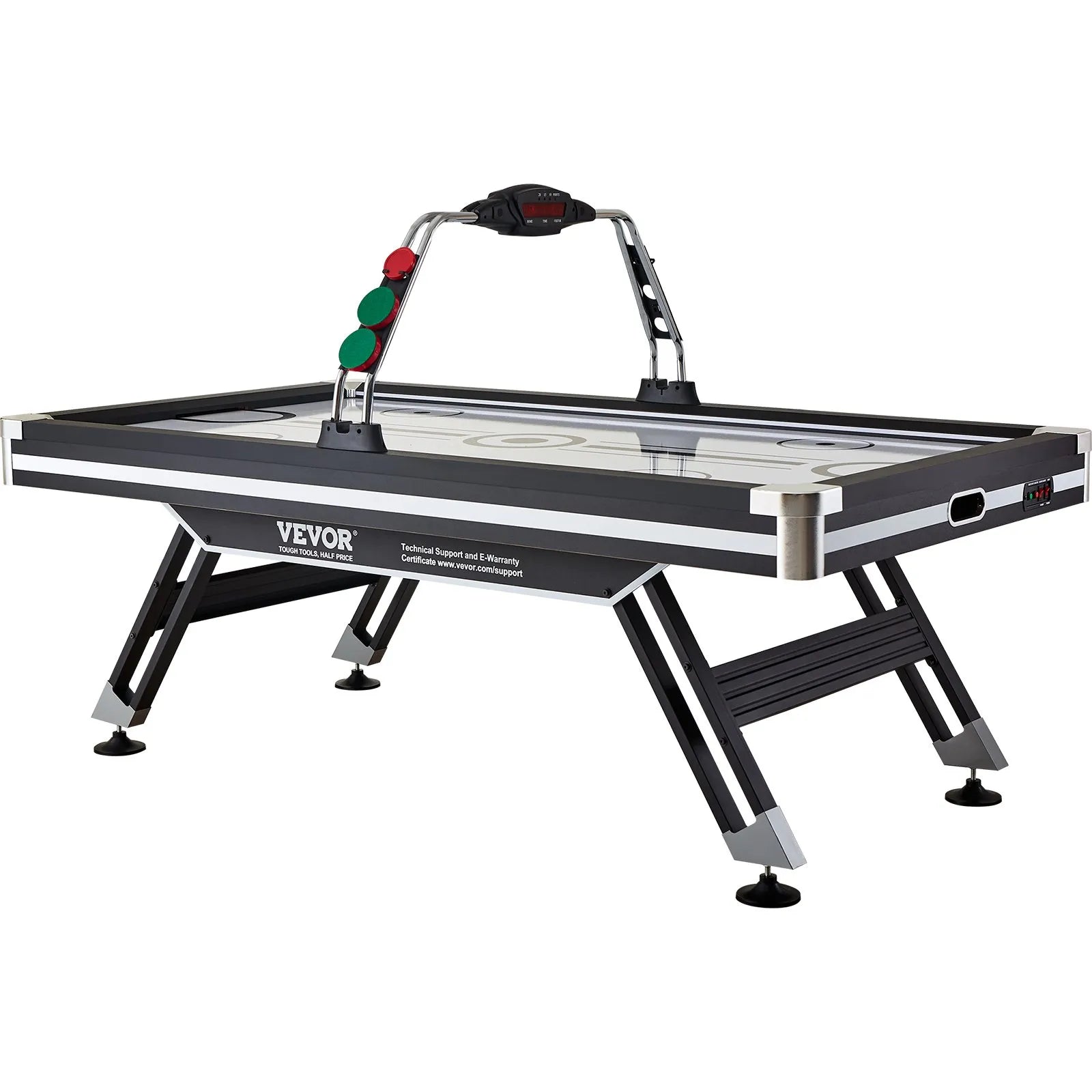 VEVOR Air-Powered Hockey Table 89" – Indoor LED Sports Hockey Game with Electronic Score System