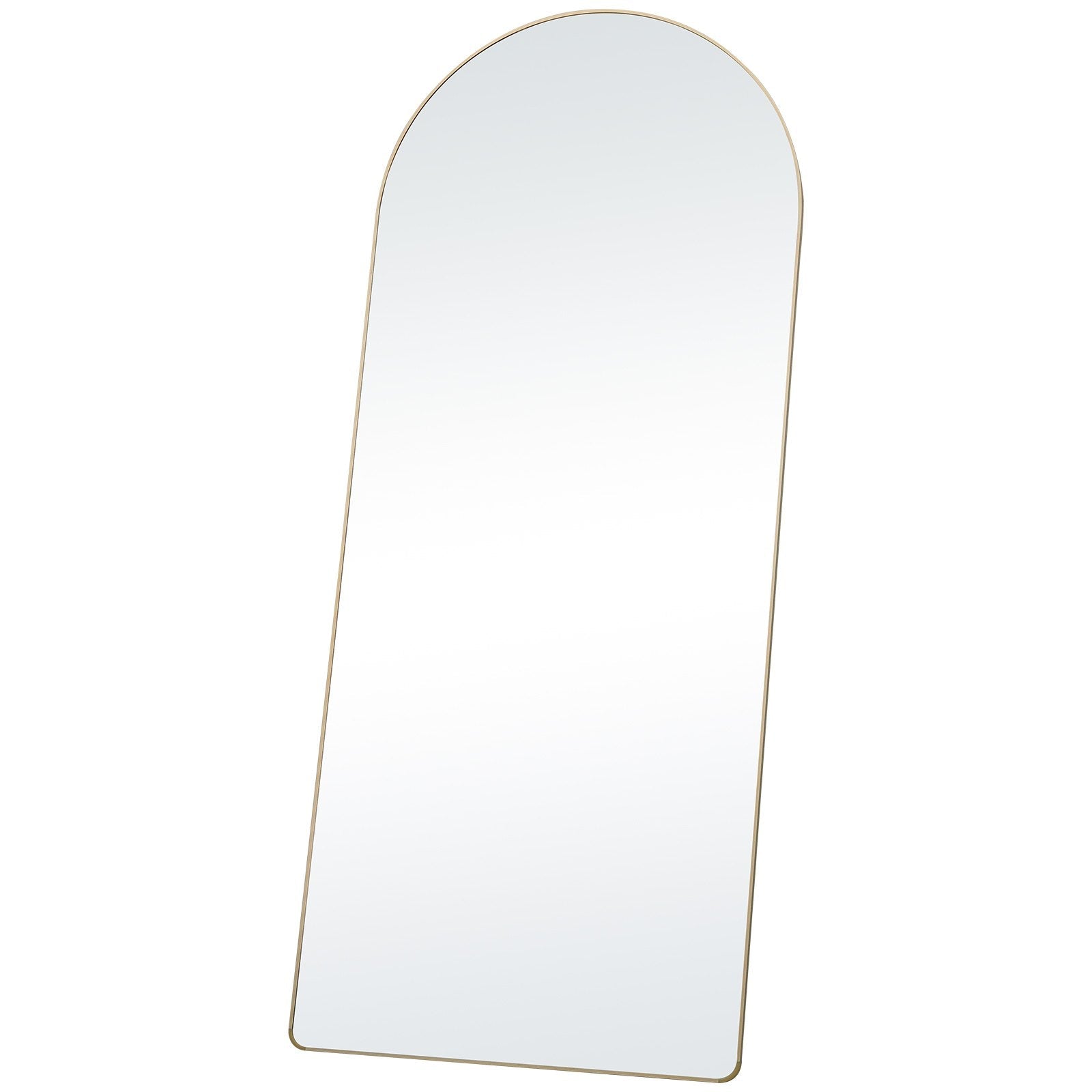 VEVOR Arched Full Length Mirror, 71'' x 30'', Large Free Standing Leaning Hanging Wall Mounted Floor Mirror with Stand Aluminum Alloy Frame, Full Body Dressing Mirror for Living Room Bedroom