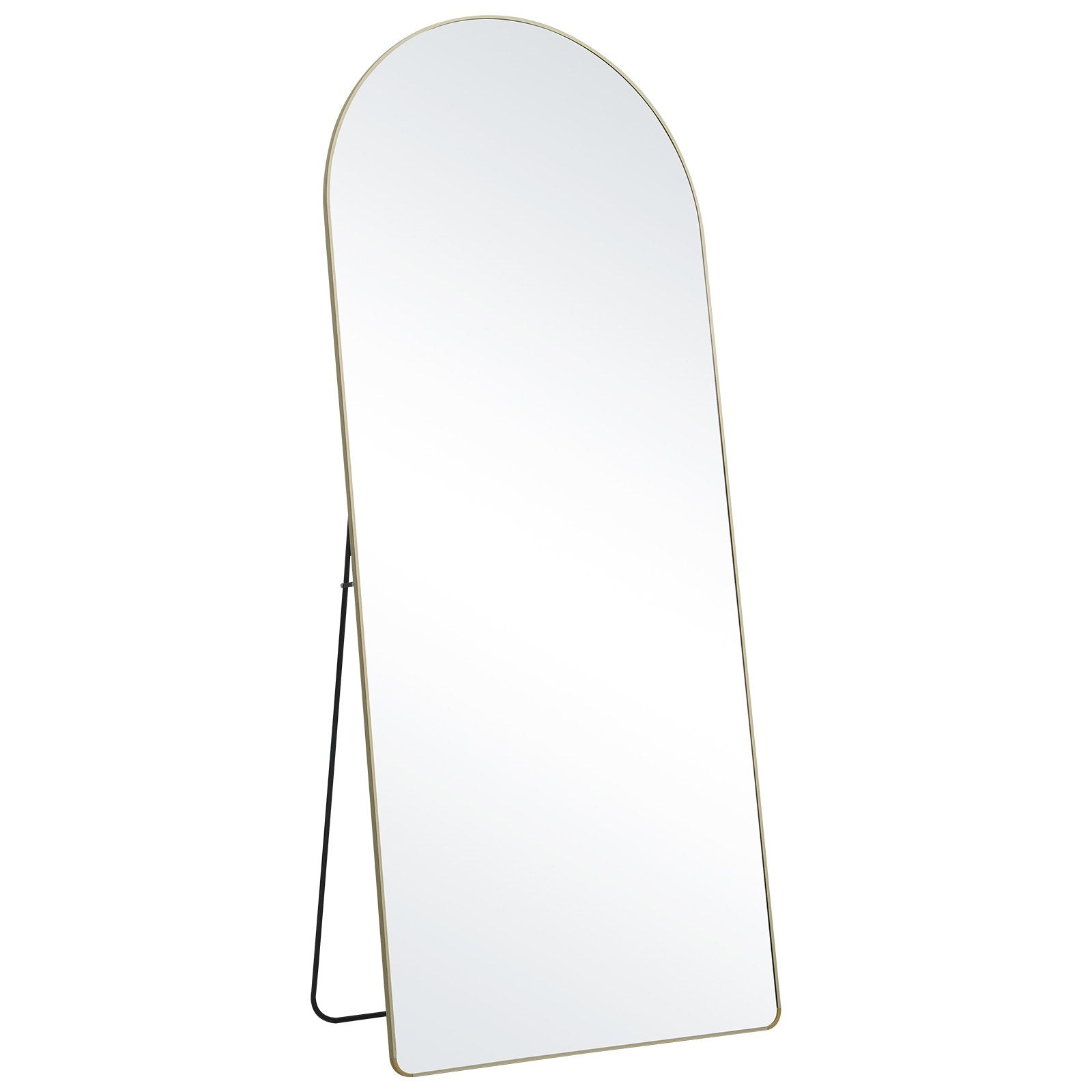 VEVOR Arched Full Length Mirror, 71'' x 30'', Large Free Standing Leaning Hanging Wall Mounted Floor Mirror with Stand Aluminum Alloy Frame, Full Body Dressing Mirror for Living Room Bedroom