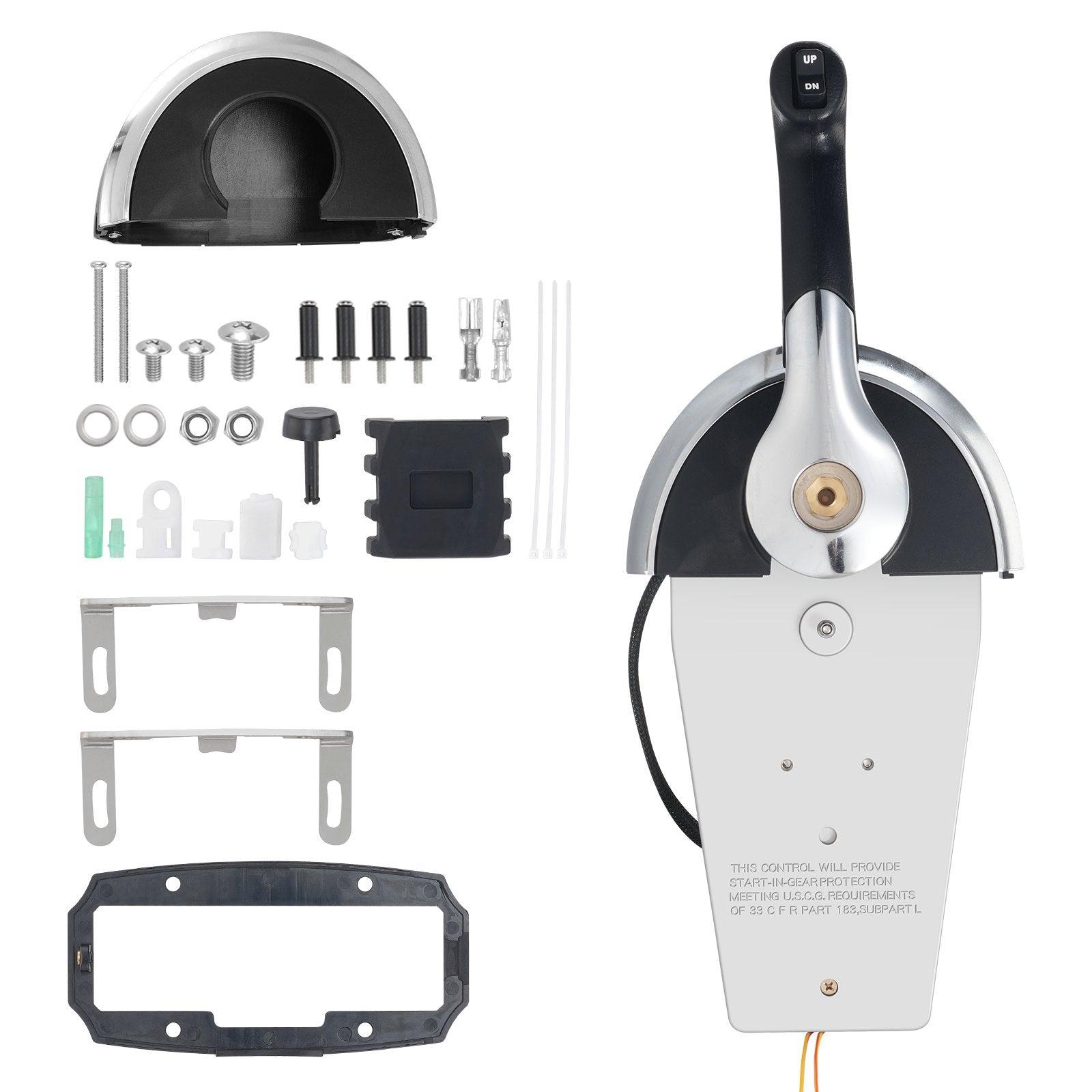 VEVOR Boat Throttle Control, 8M0059686 Top-Mounted Outboard Remote Control Box for Mercury PT 2-Stroke, Marine Throttle Control Gear Box with Power Trim Switch